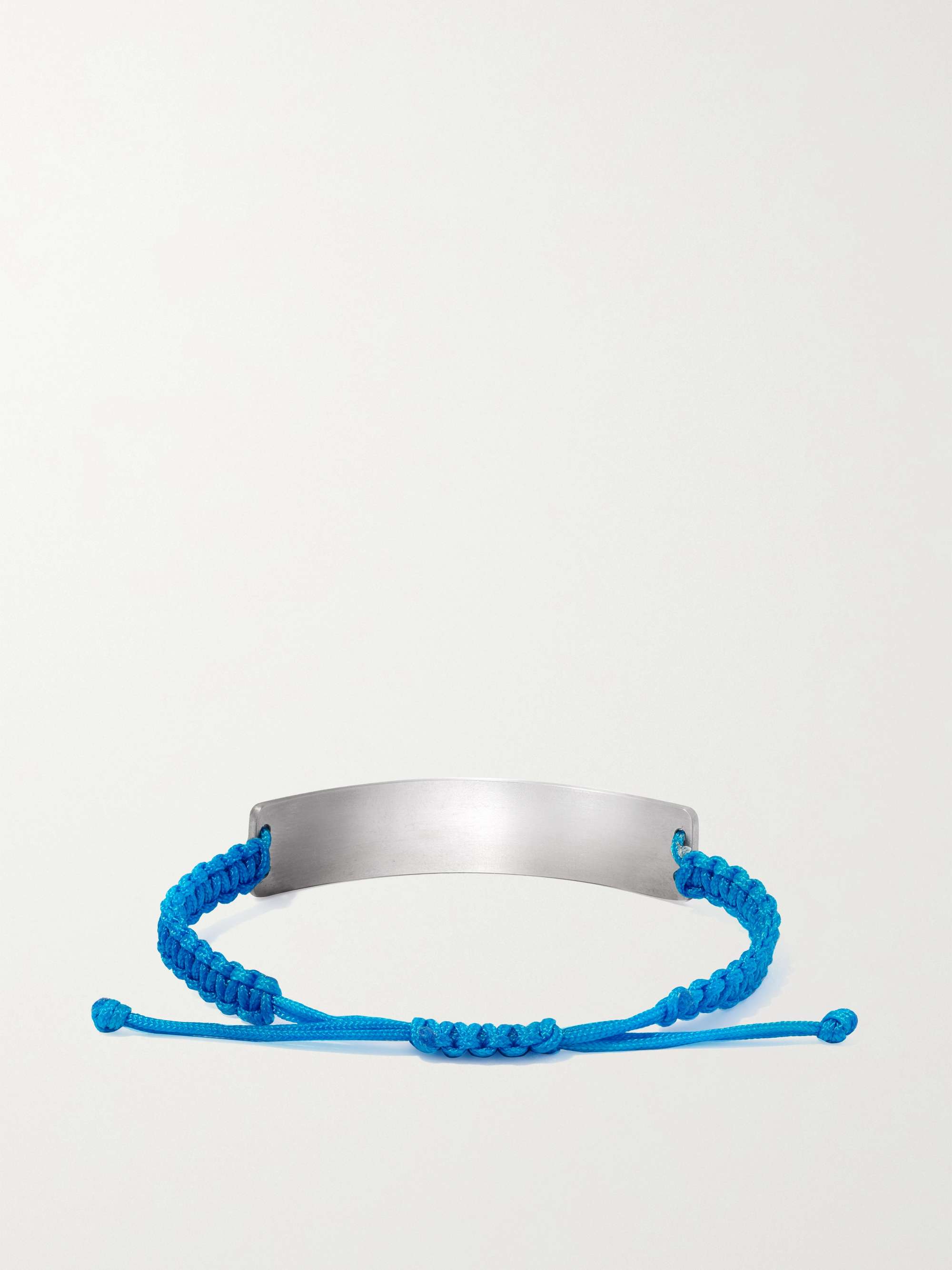 DIANE KORDAS Evil Eye titanium, cord and diamond bracelet