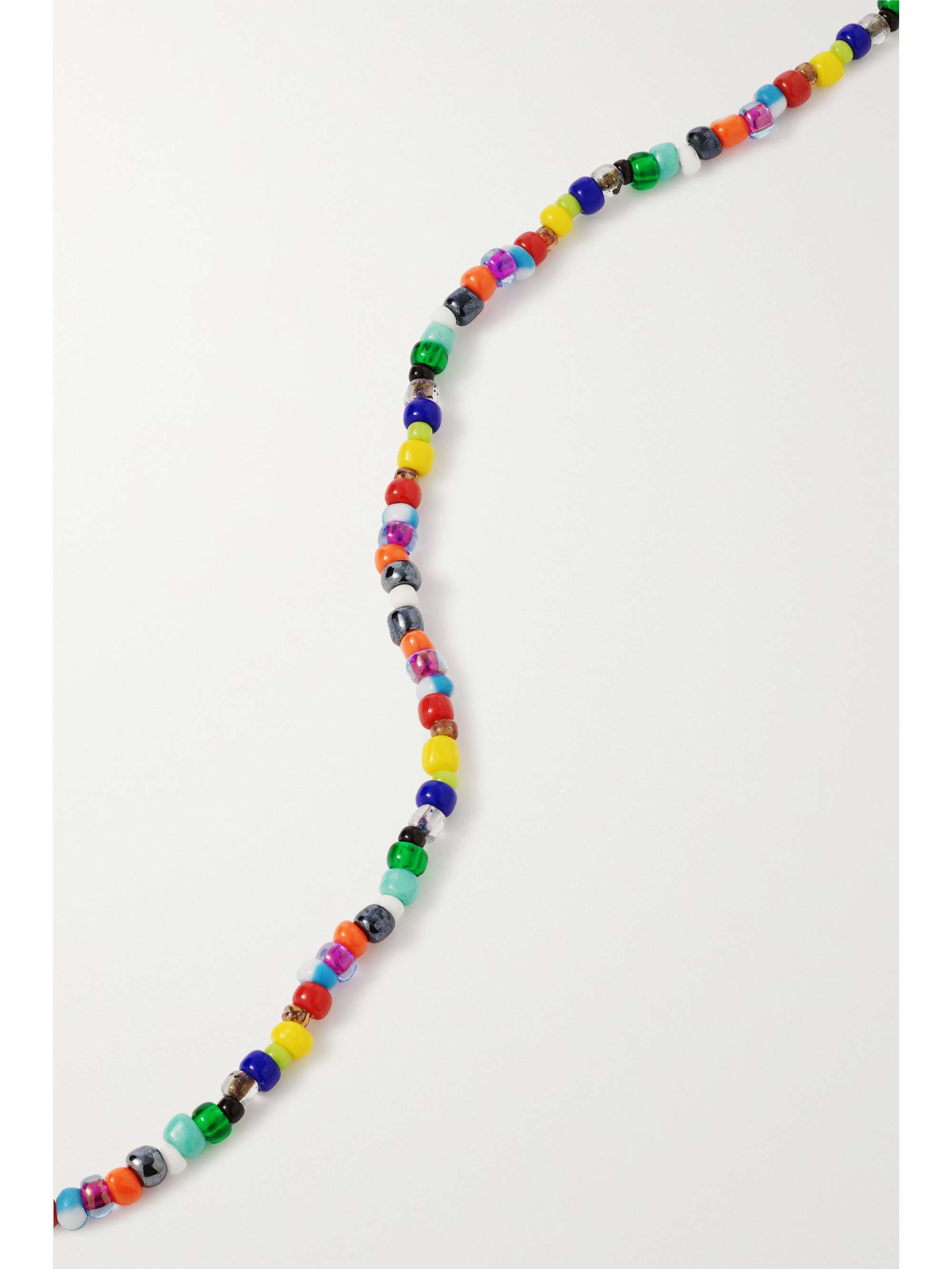 DIANE KORDAS 18-karat rose gold, bead and diamond necklace