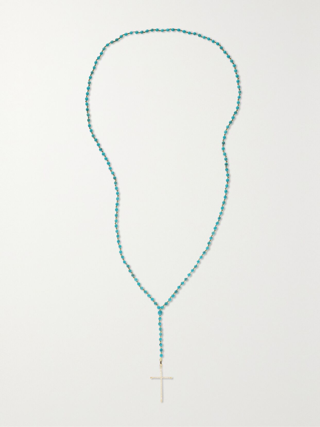 18-karat gold, turquoise and diamond necklace