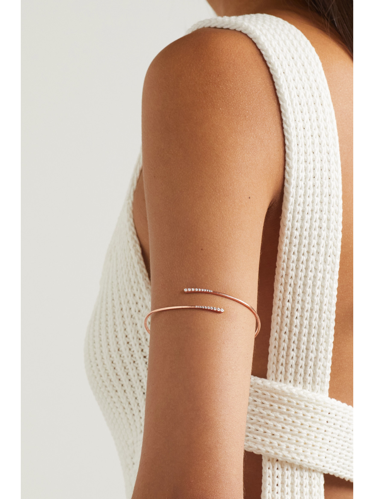 Diane Kordas 9-karat Rose Gold Diamond Cuff In Gold