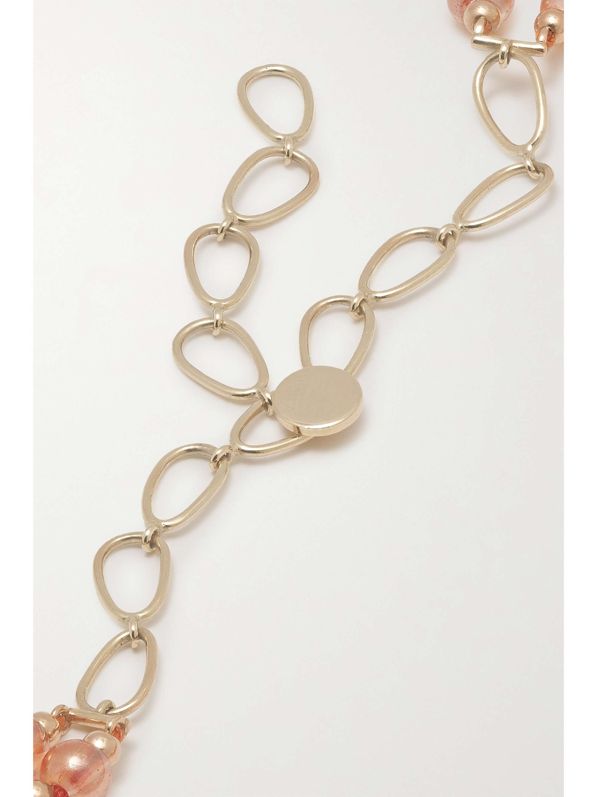 DIANE KORDAS 18-karat gold, quartz and diamond choker