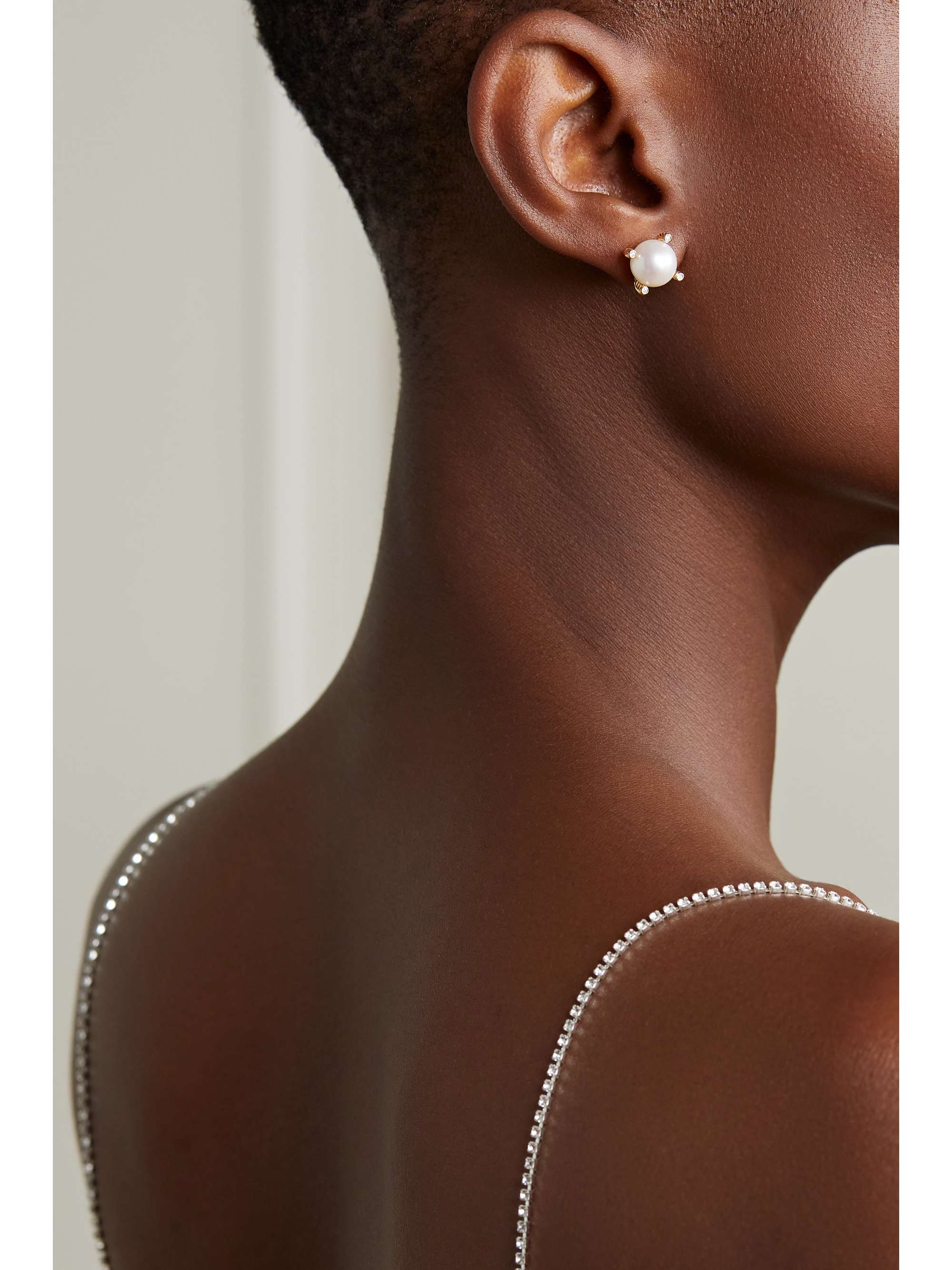 DAVID YURMAN Cable Collectibles 18-karat gold, pearl and diamond earrings