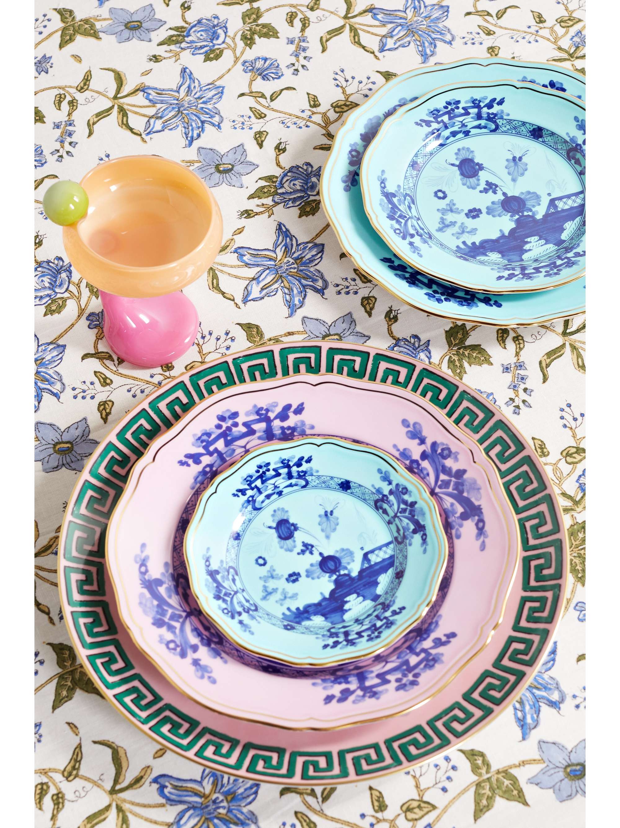 GINORI 1735 Assiette en porcelaine plaquée or Oriente Italiano, 17 cm