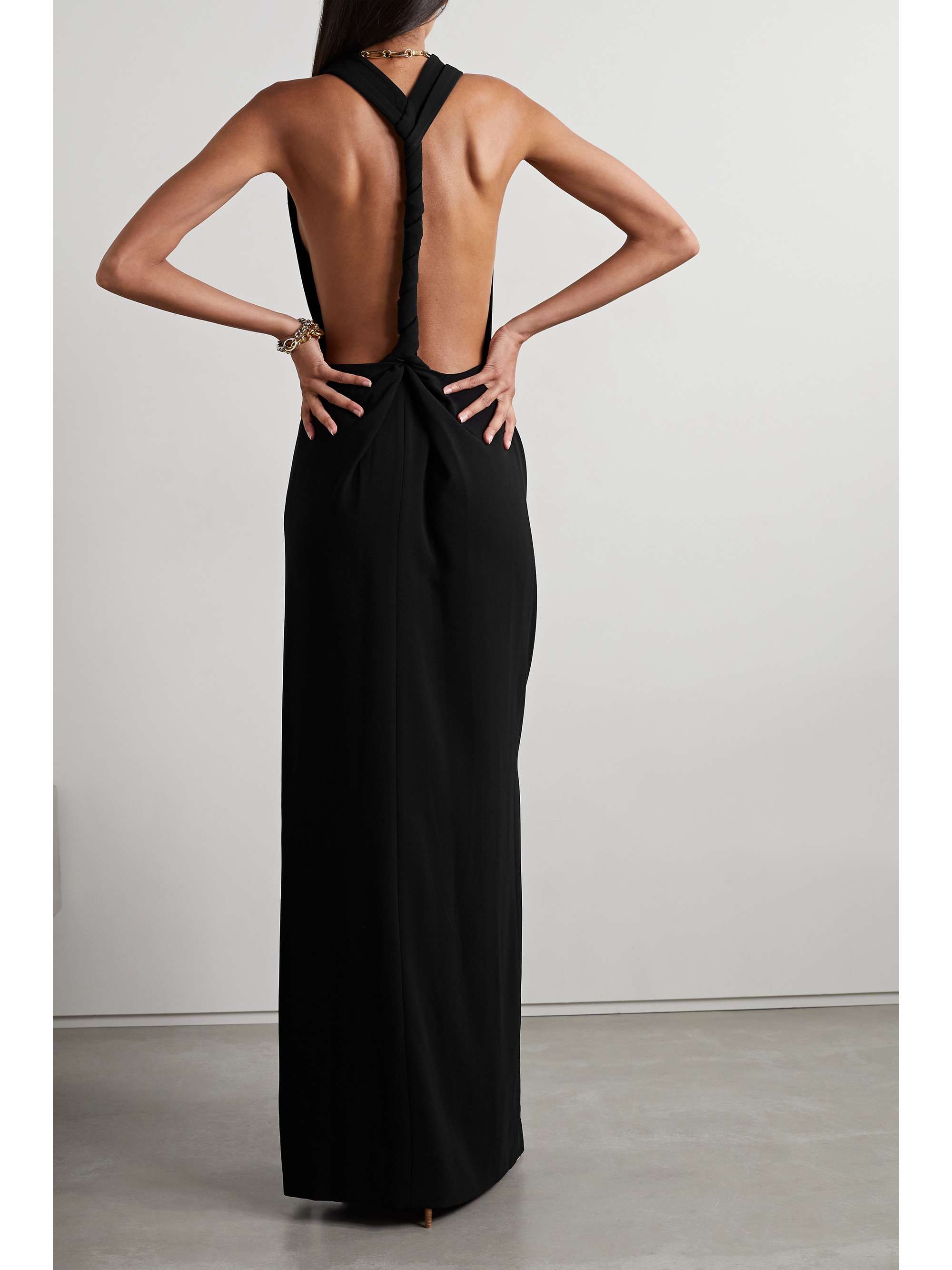 PROENZA SCHOULER Open-back draped crepe maxi dress | NET-A-PORTER