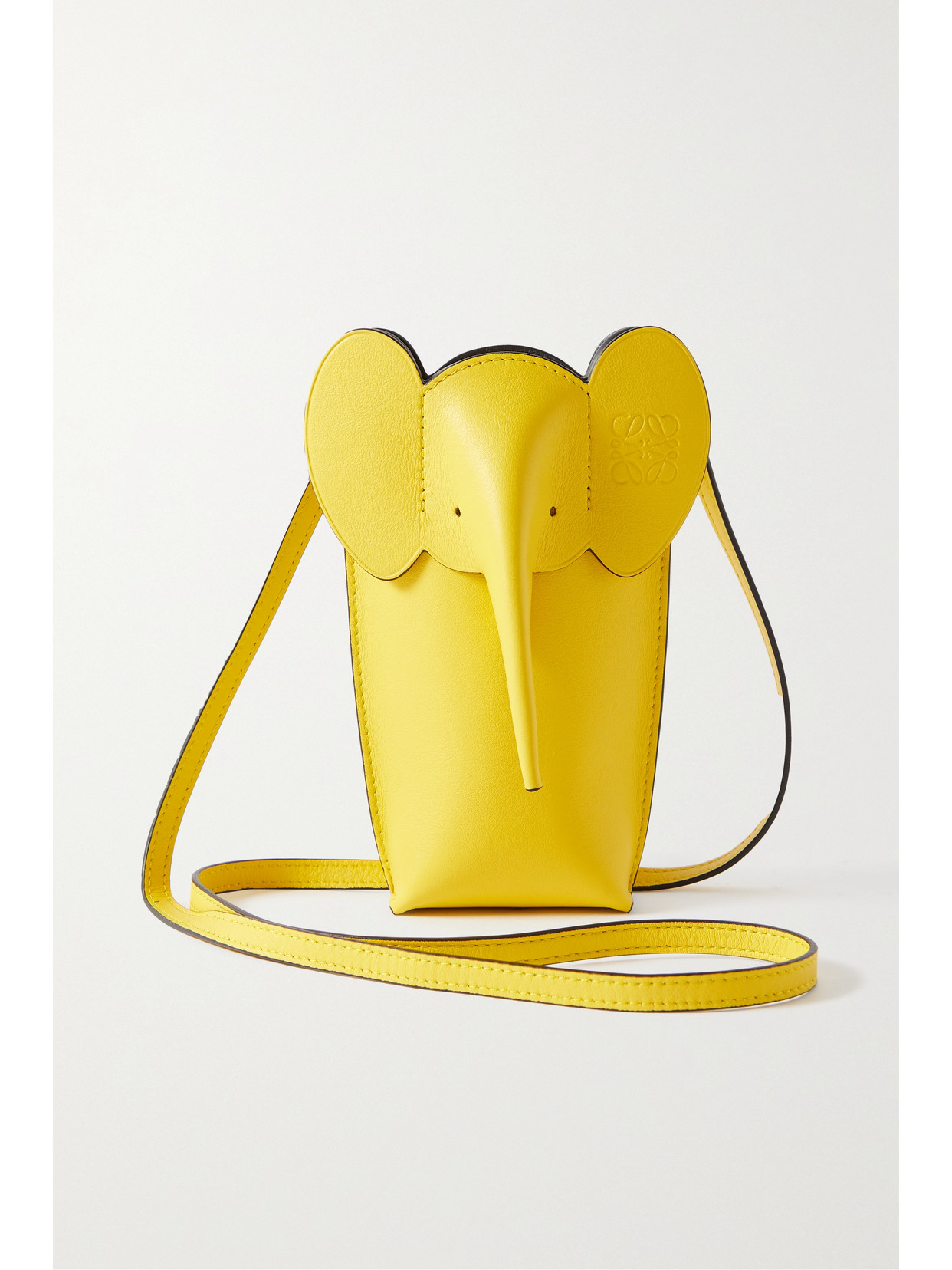 Loewe - Elephant Pocket Leather Shoulder Bag - Yellow