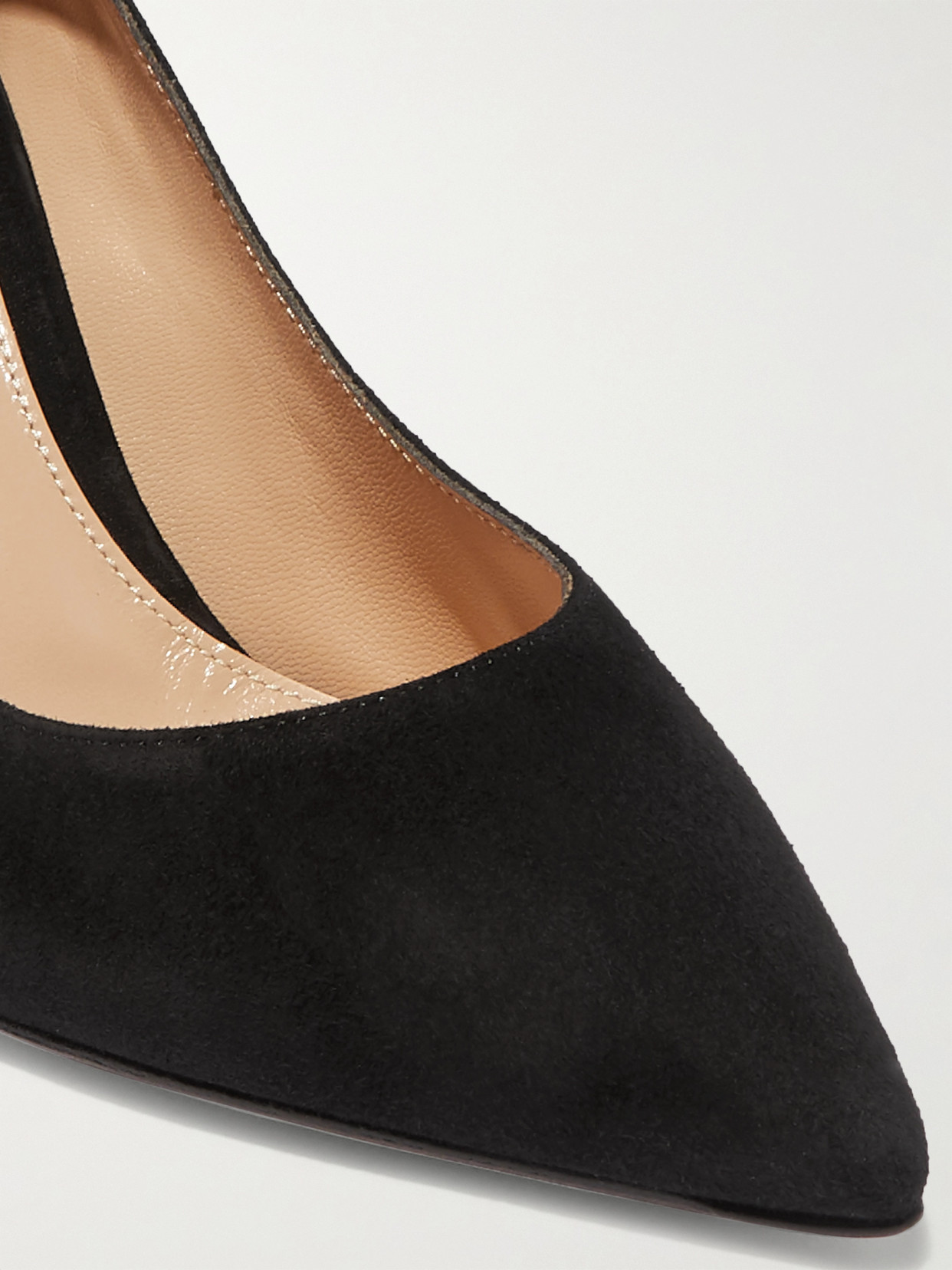 Shop Gianvito Rossi Piper 85 Suede Pumps In Black