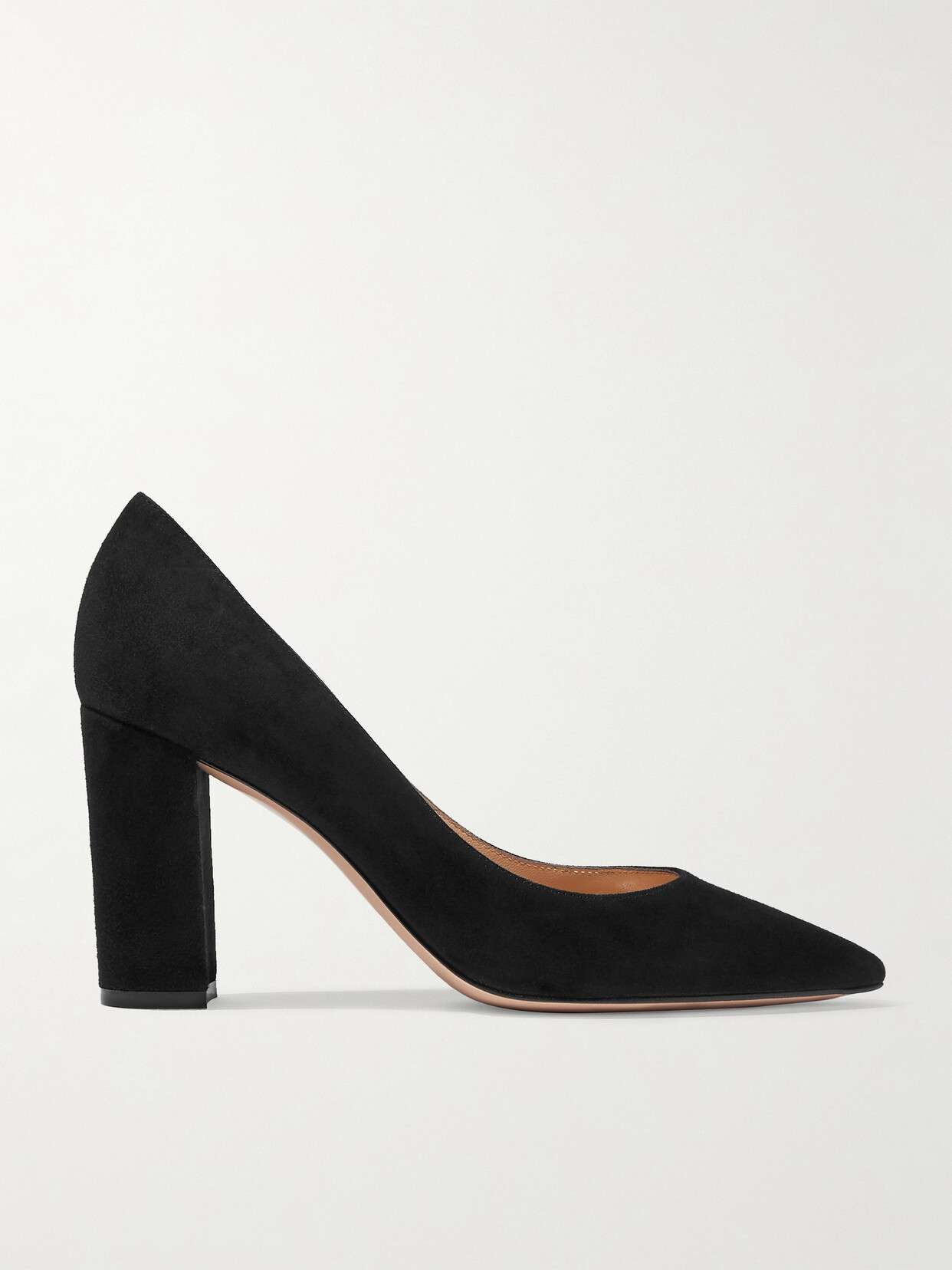 Shop Gianvito Rossi Piper 85 Suede Pumps In Black