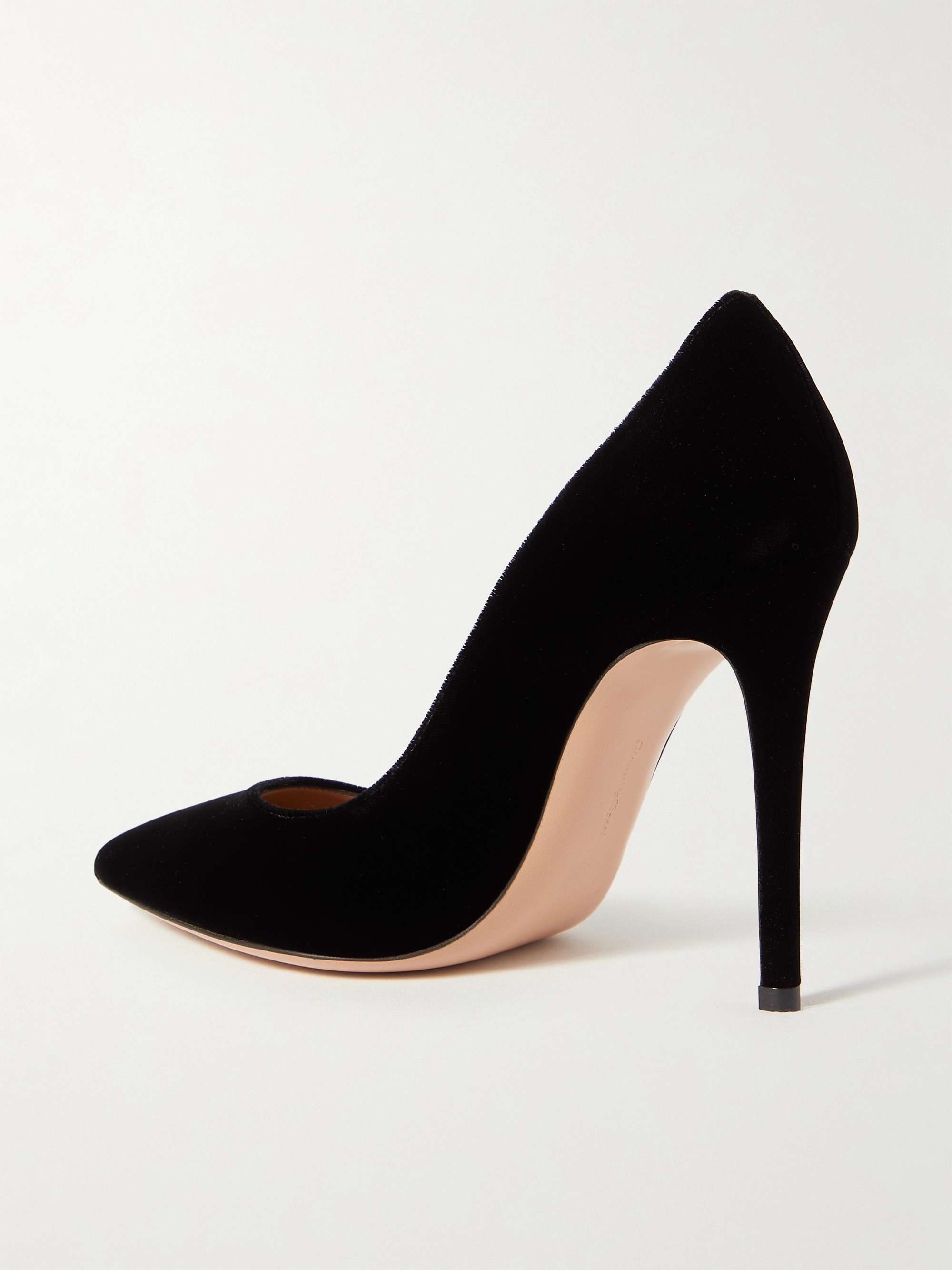 GIANVITO ROSSI Gianvito 105 velvet pumps NETAPORTER
