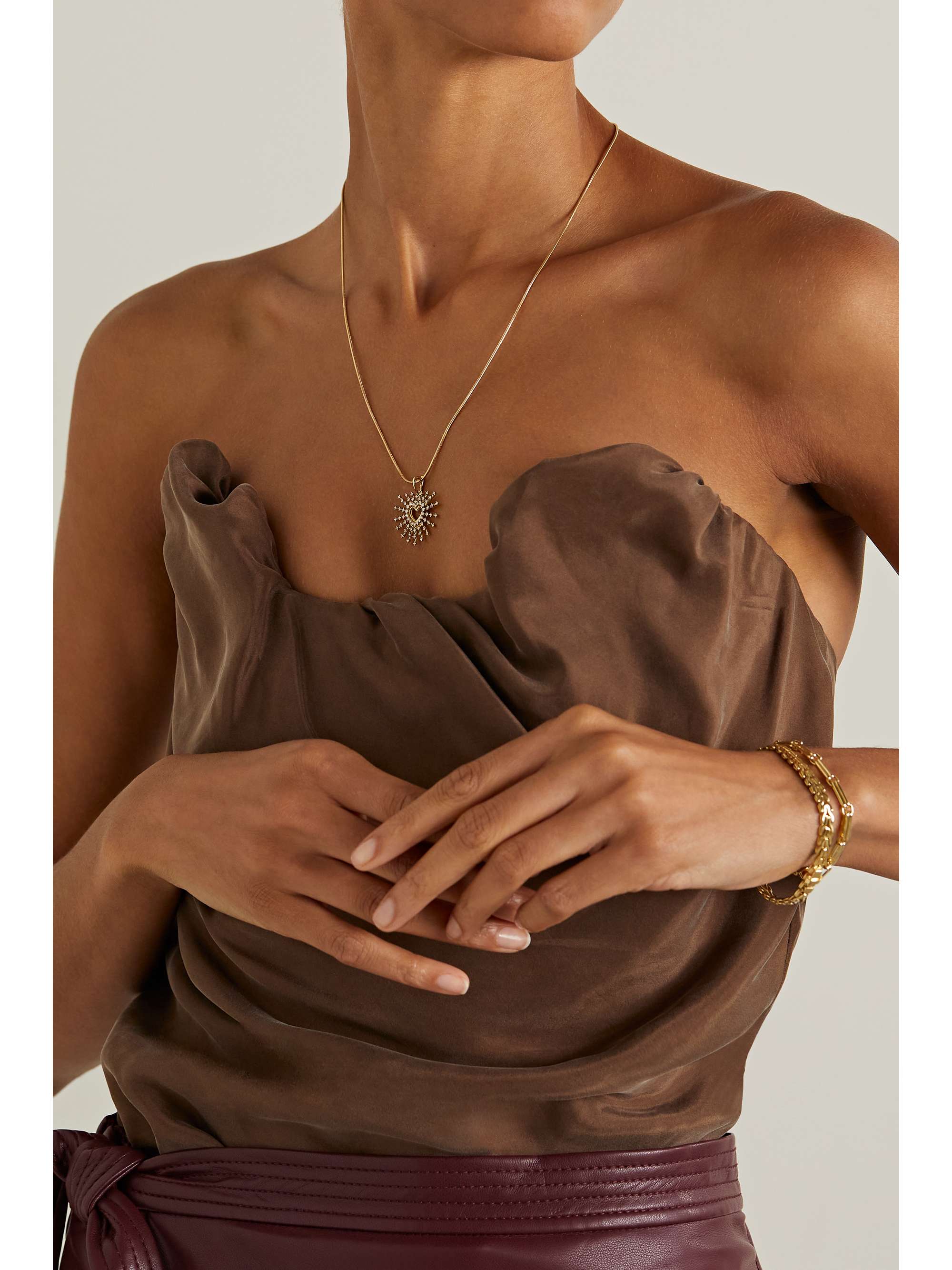 FERNANDO JORGE Clarity Heart 18-karat gold diamond necklace