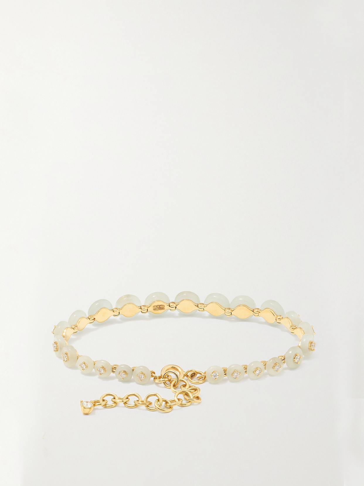 Shop Fernando Jorge Surrounding Small 18-karat Gold, Aquamarine And Diamond Bracelet