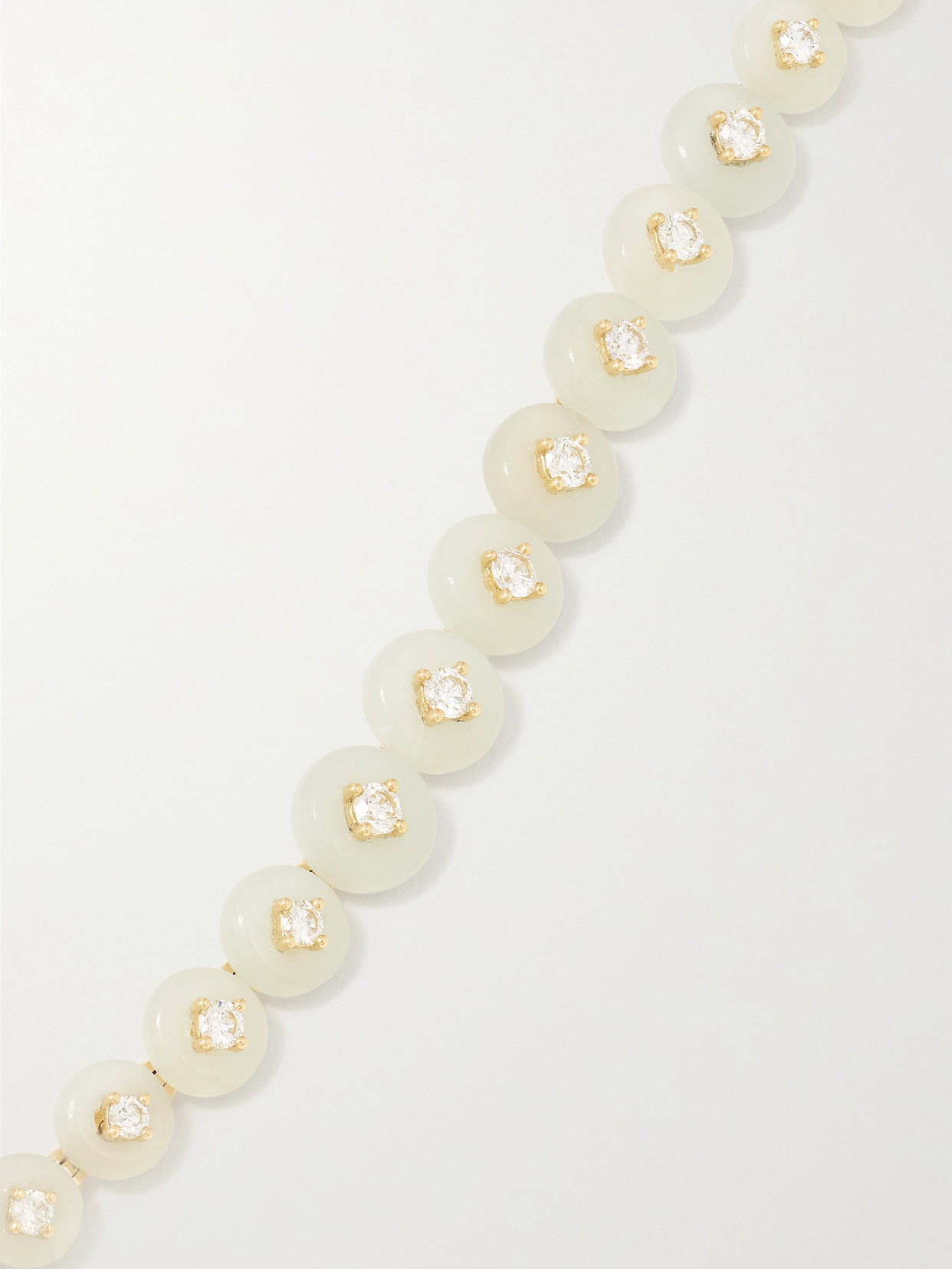 Fernando Jorge Surrounding Small 18-karat Gold, Aquamarine And Diamond Bracelet In Gold
