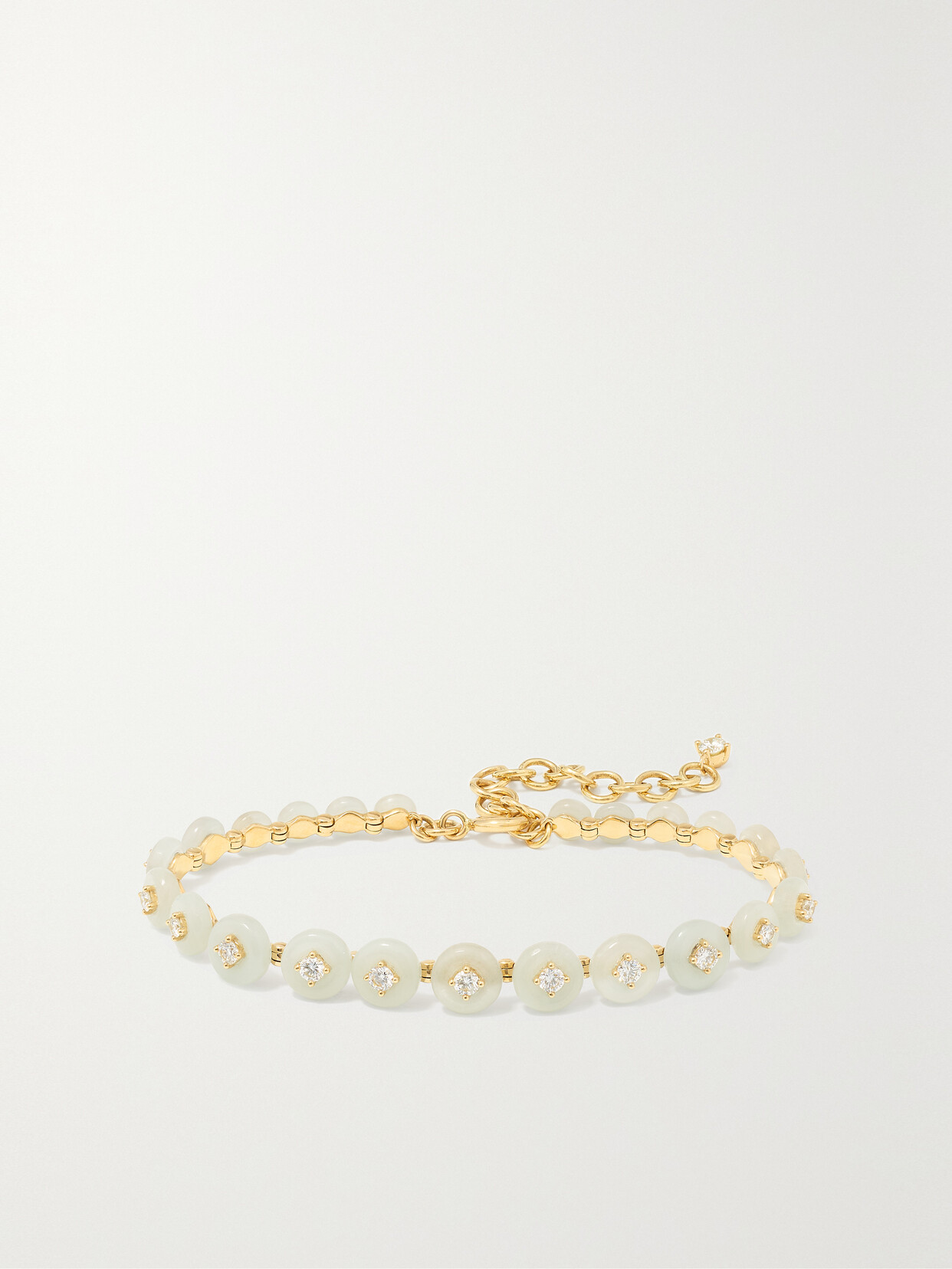 Fernando Jorge - Surrounding Small 18-karat Gold, Aquamarine And Diamond Bracelet - one size