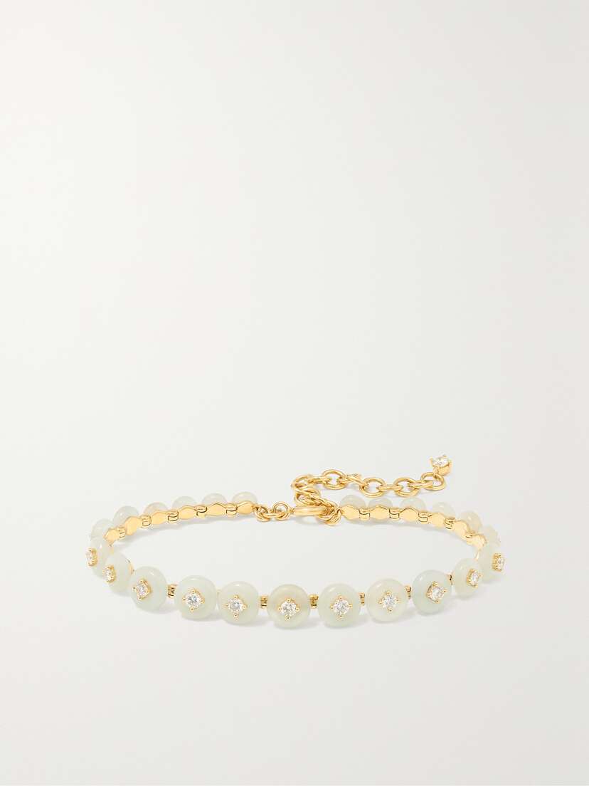 Fernando Jorge Surrounding Small 18-karat Gold, Aquamarine And Diamond Bracelet