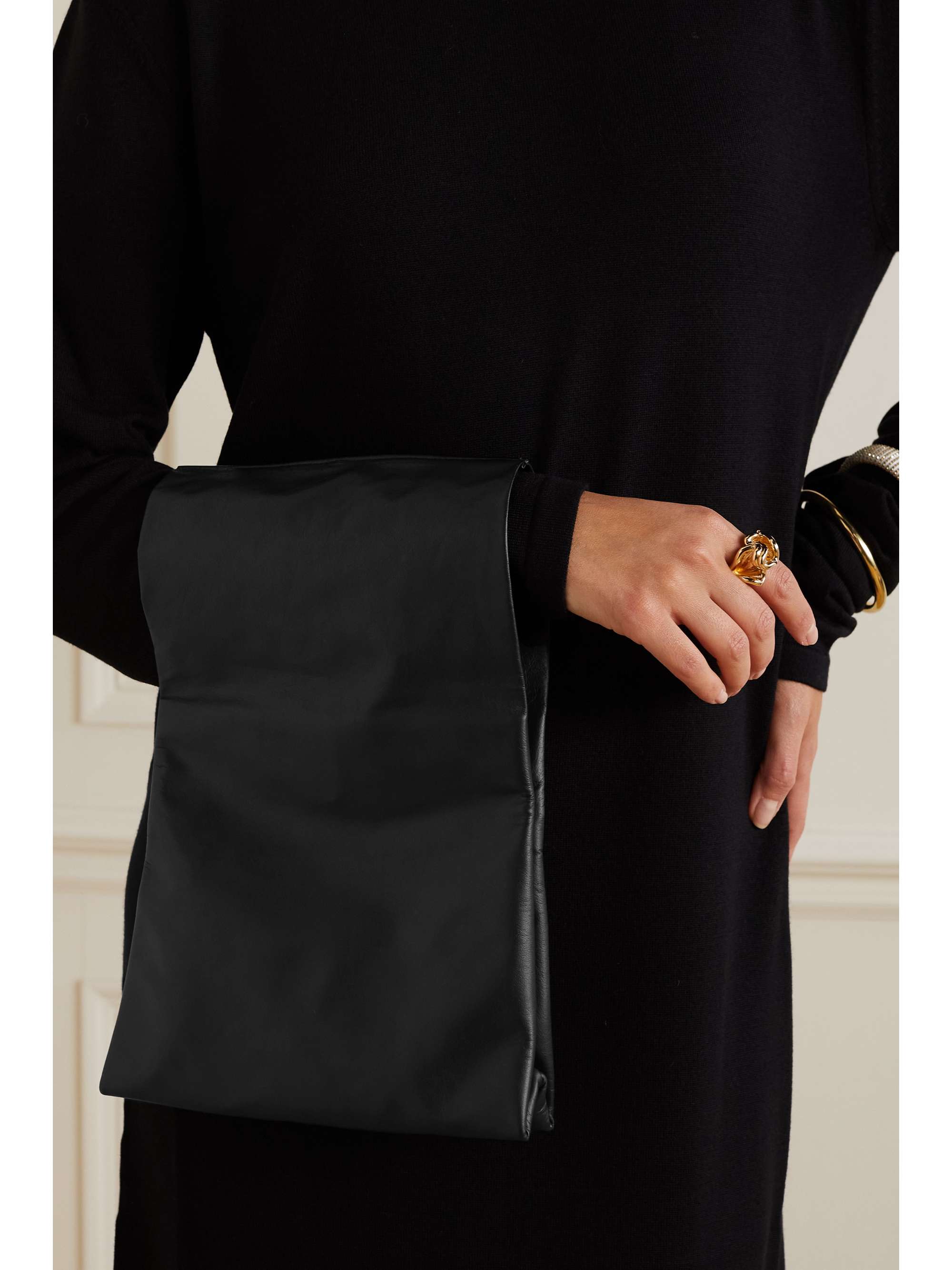 THE ROW Glove small leather clutch