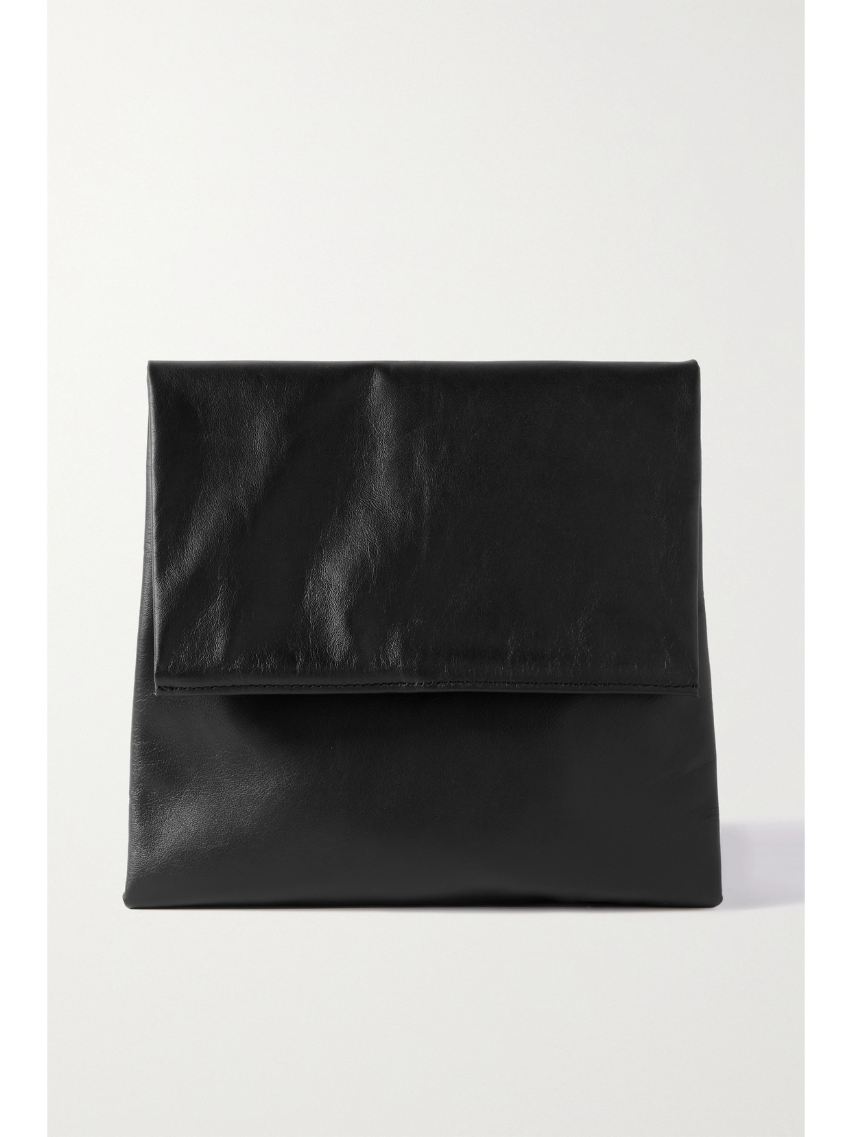 The Row - Glove Small Leather Clutch - Black