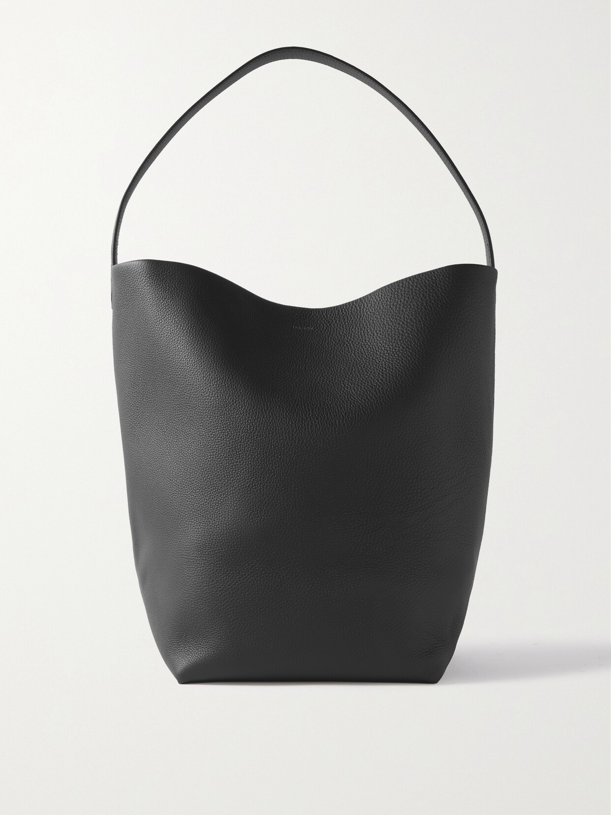 Shop The Row N/s Park Textured-leather Tote In Black