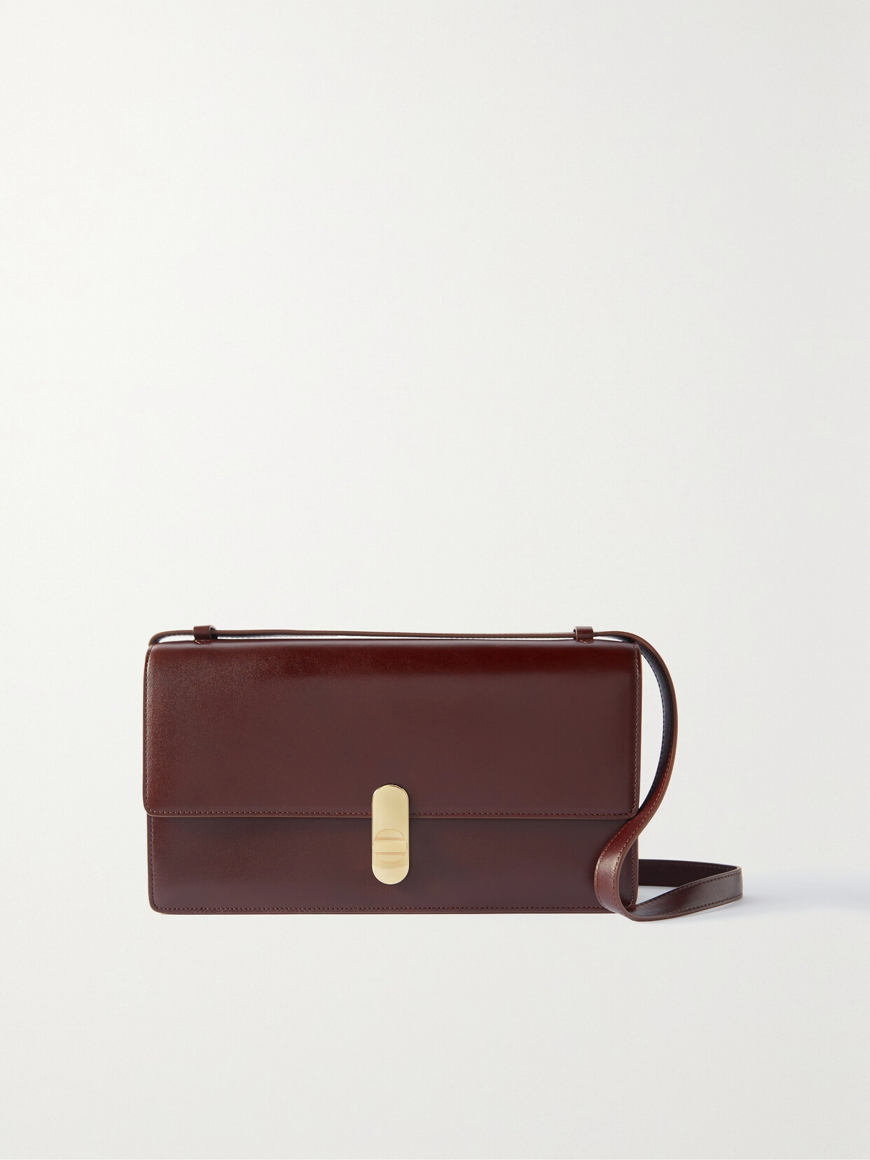 The Row - Clea Leather Shoulder Bag - Brown