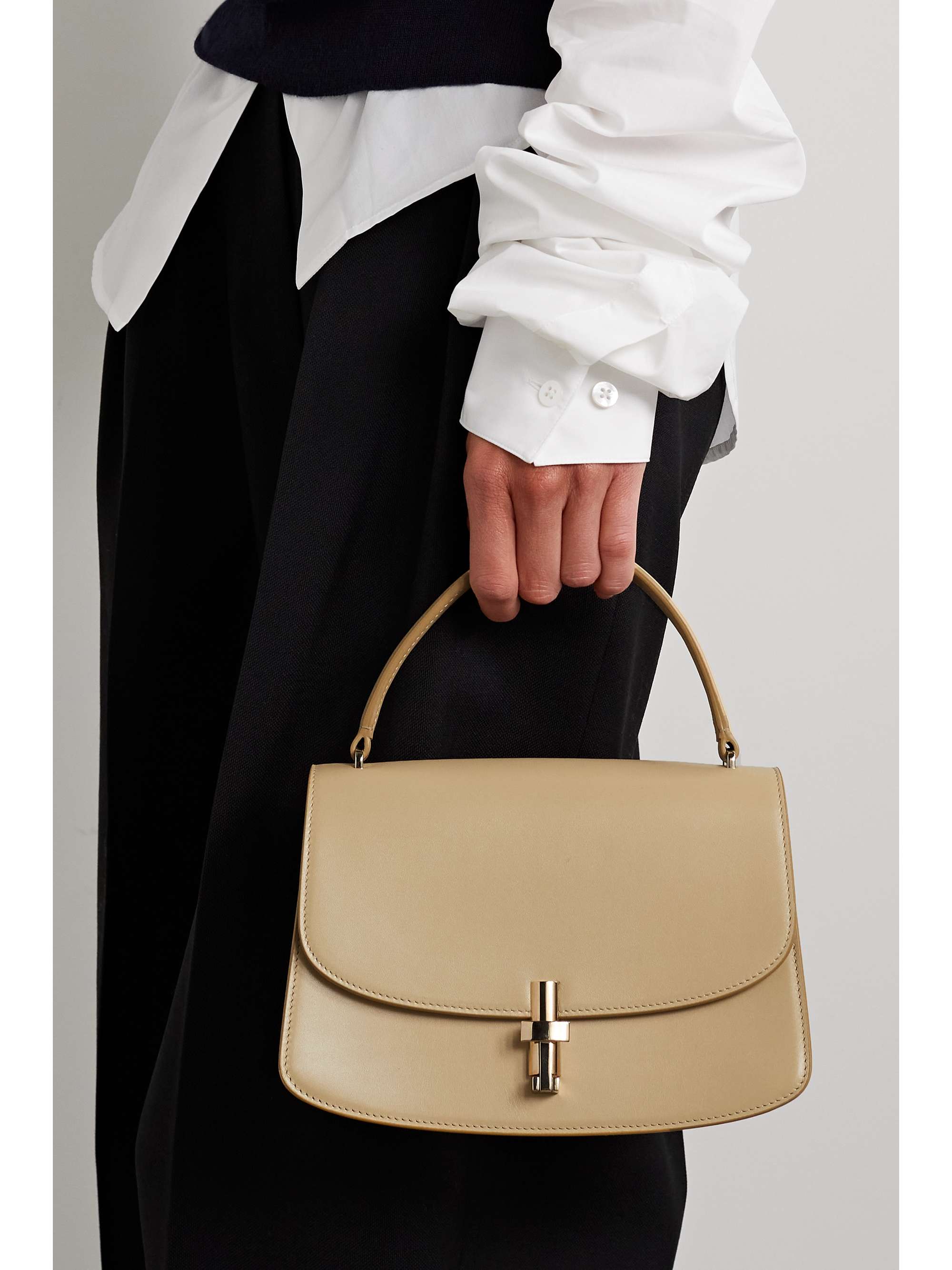 Sofia 8.75 two-tone leather tote