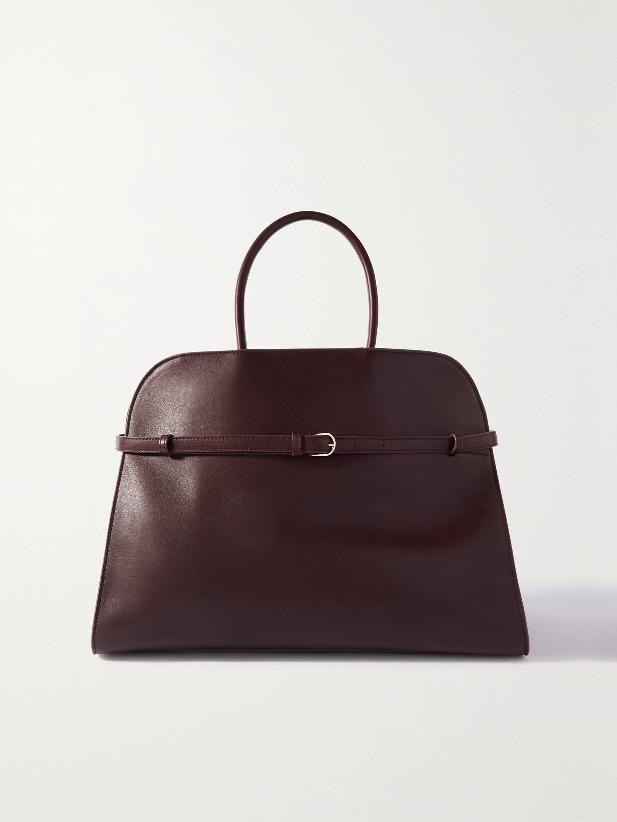 The Row - Margaux 15 Buckled Leather Tote - Burgundy