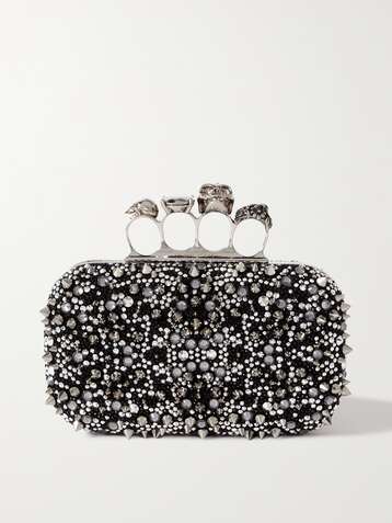 Alexander McQueen Pochette Rigida FOUR RING Trasparente donna - Glamood  Outlet