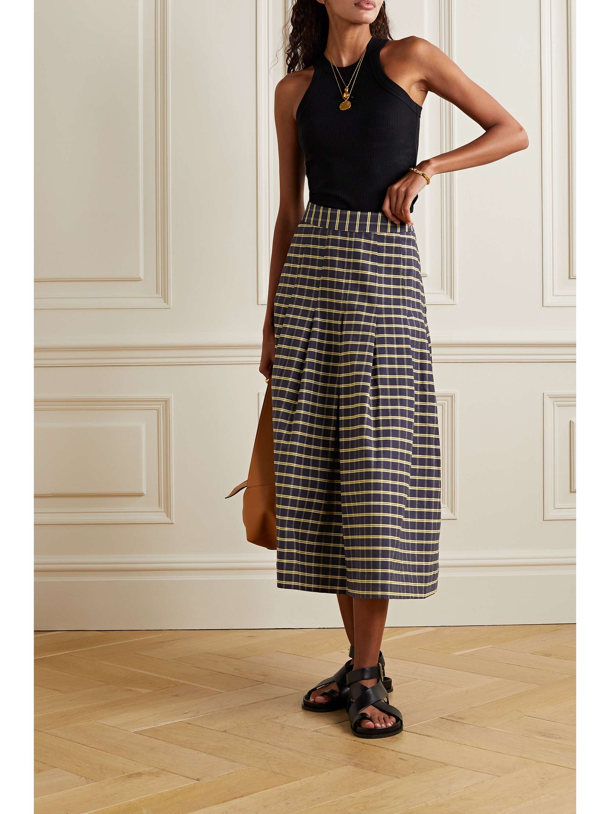 ladies cotton midi skirts