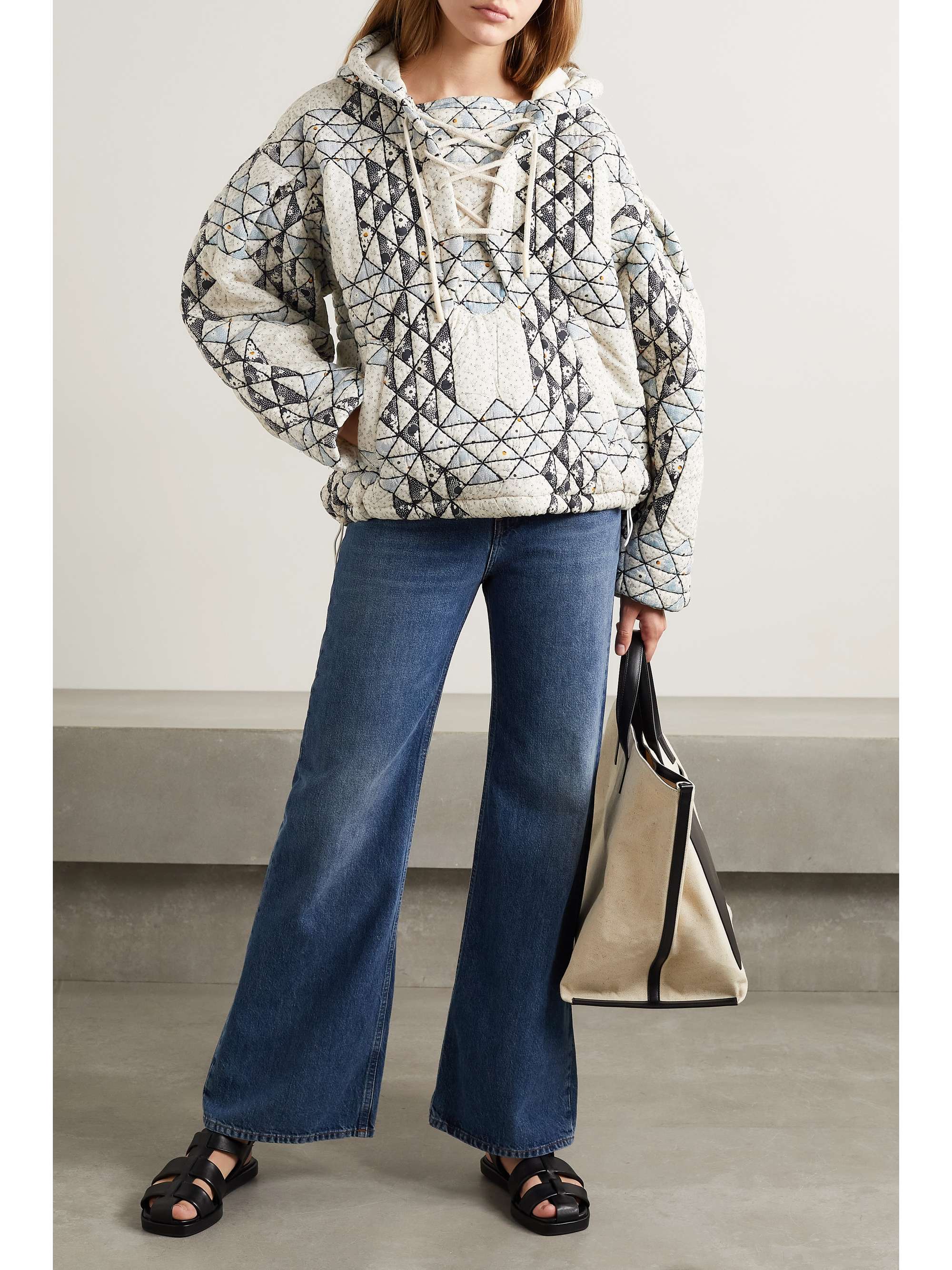 patchwork print jacket