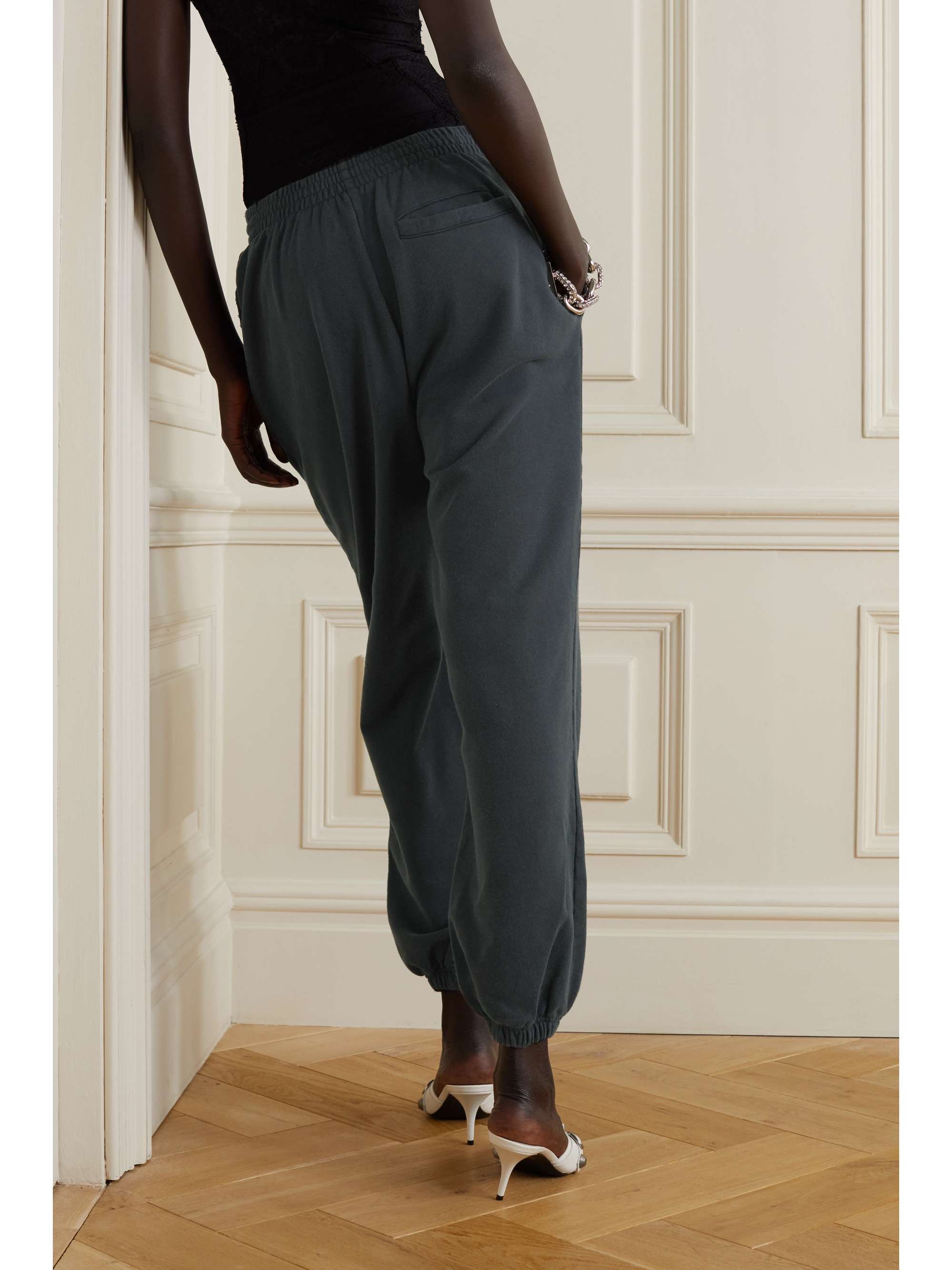 distressed track pants
