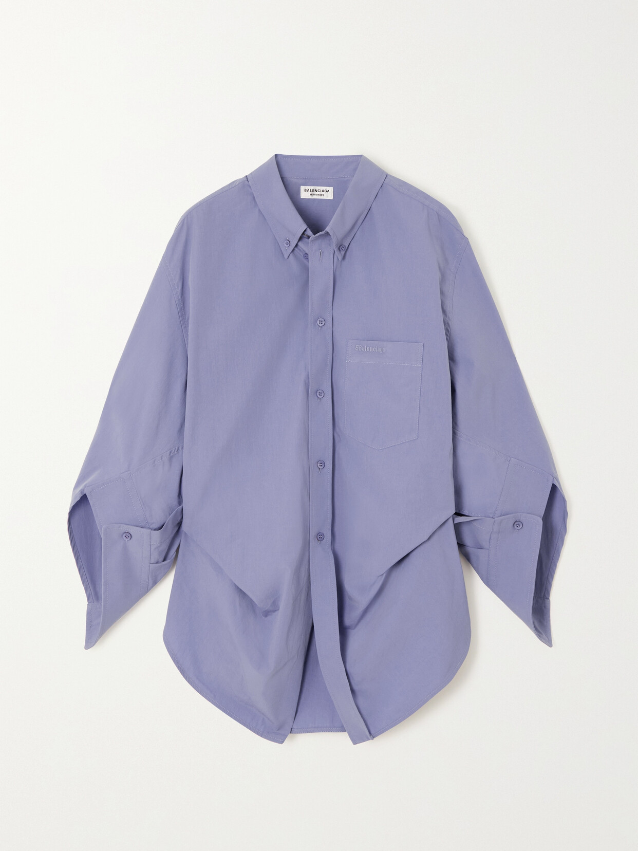 Balenciaga - Swing Twisted Oversized Cotton-blend Poplin Shirt - Purple