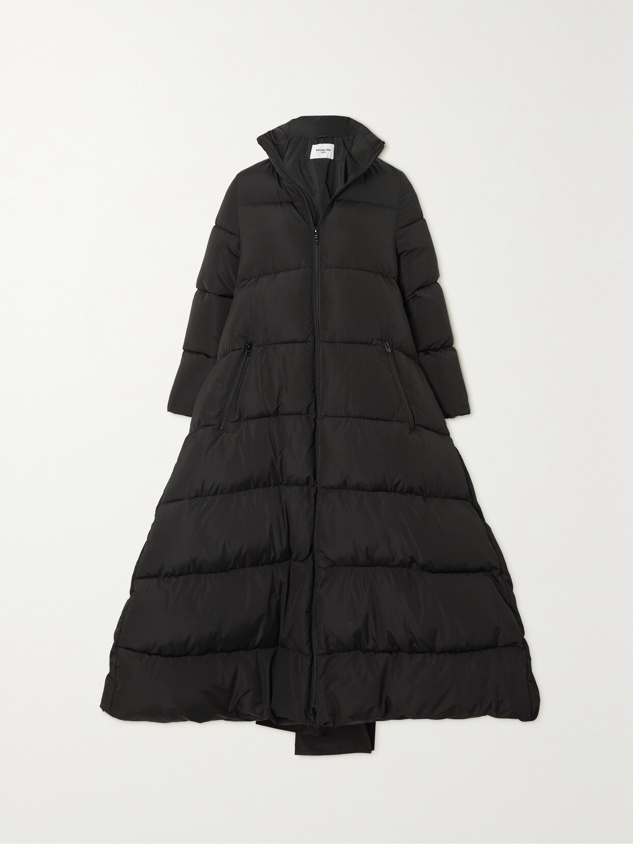 Balenciaga Oversized Quilted Padded Shell Coat Black