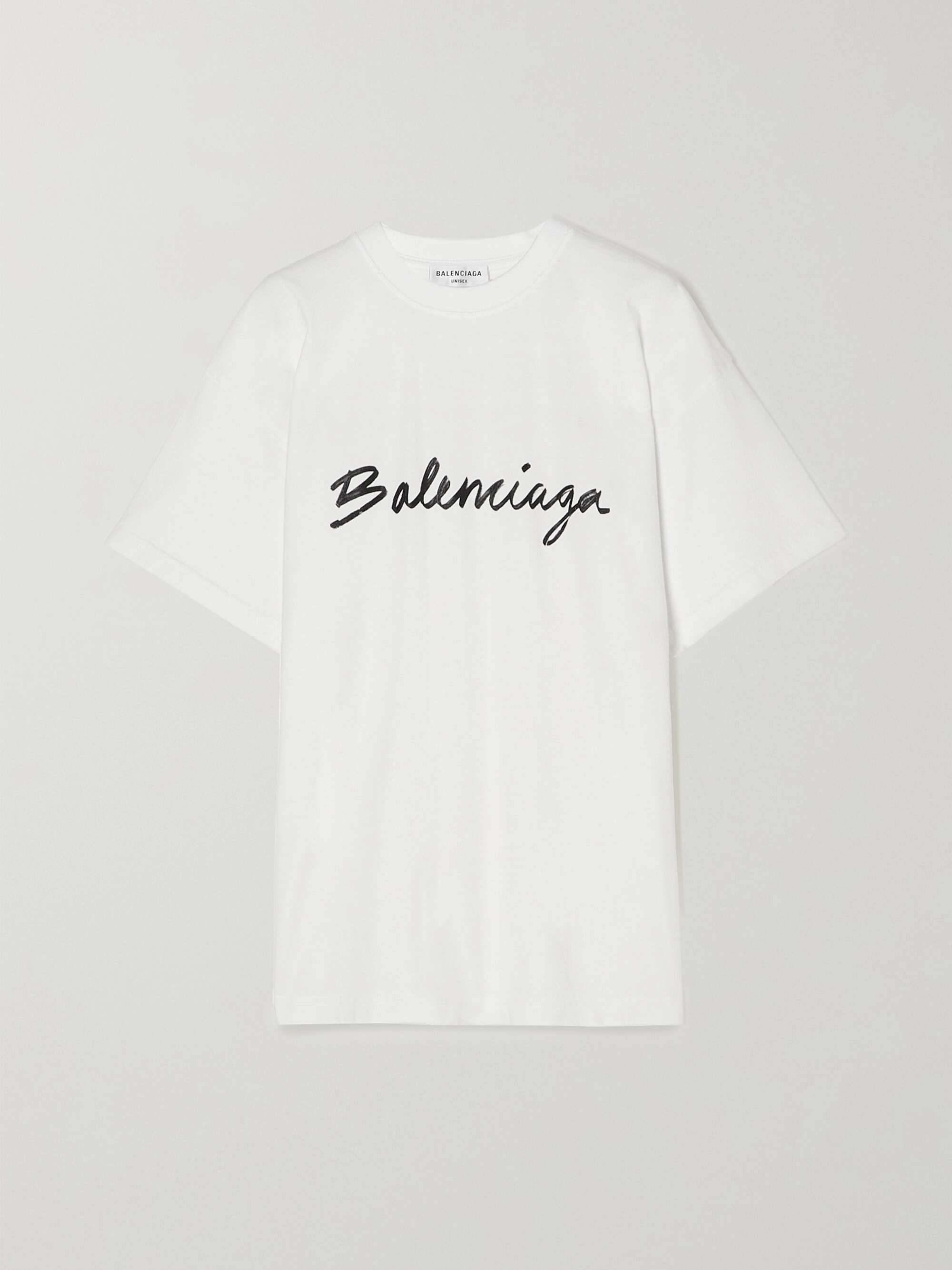 BALENCIAGA Printed cotton-jersey T-shirt | NET-A-PORTER