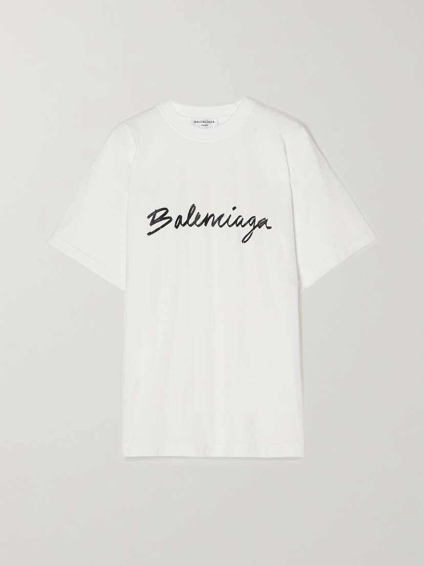 Balenciaga Printed Cotton-jersey T-shirt