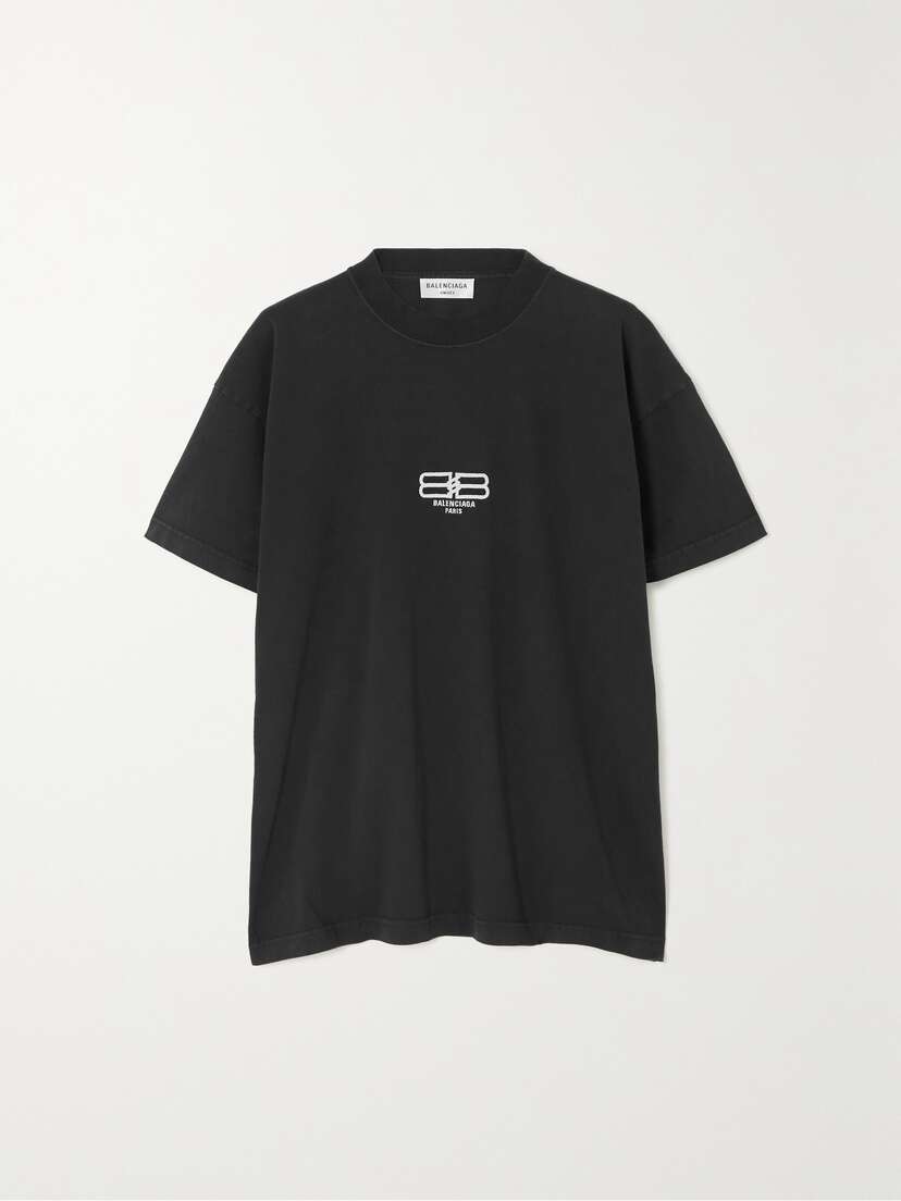 Balenciaga Embroidered Cotton-jersey T-shirt