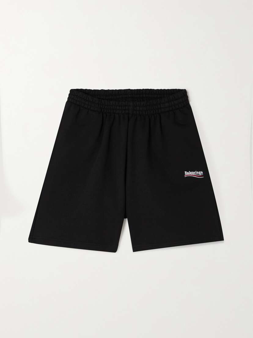 Balenciaga Embroidered Cotton-jersey Shorts