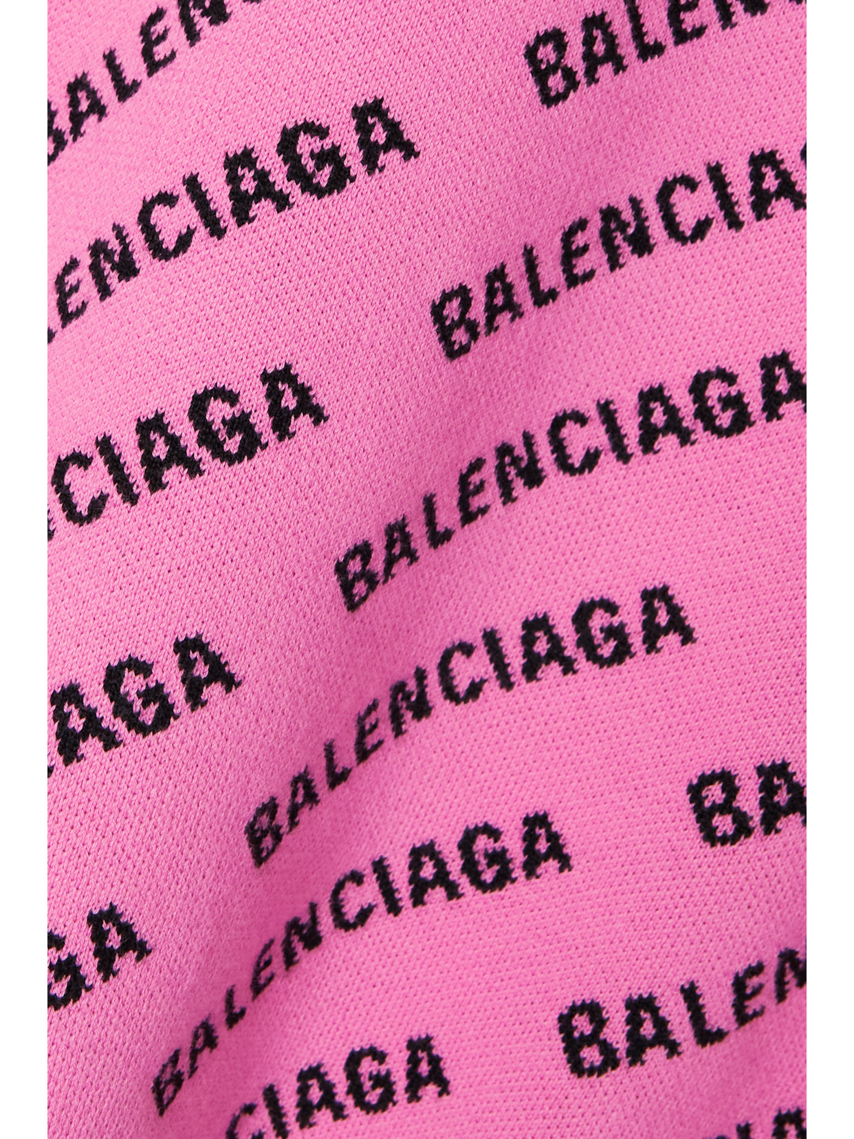 Shop Balenciaga Cropped Intarsia-knit Sweater In Pink