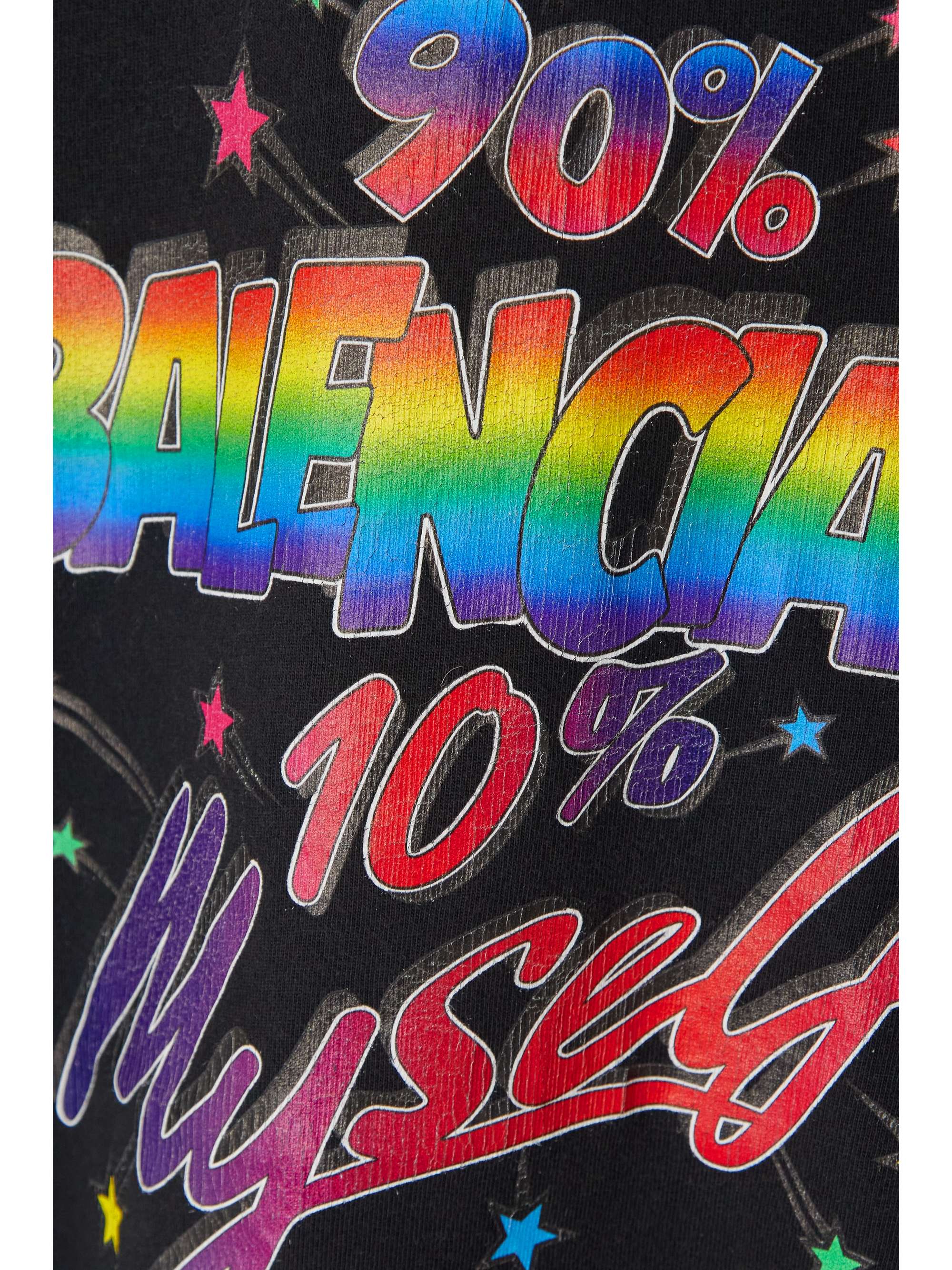 90/10 oversized painted printed organic cotton-jersey T-shirt