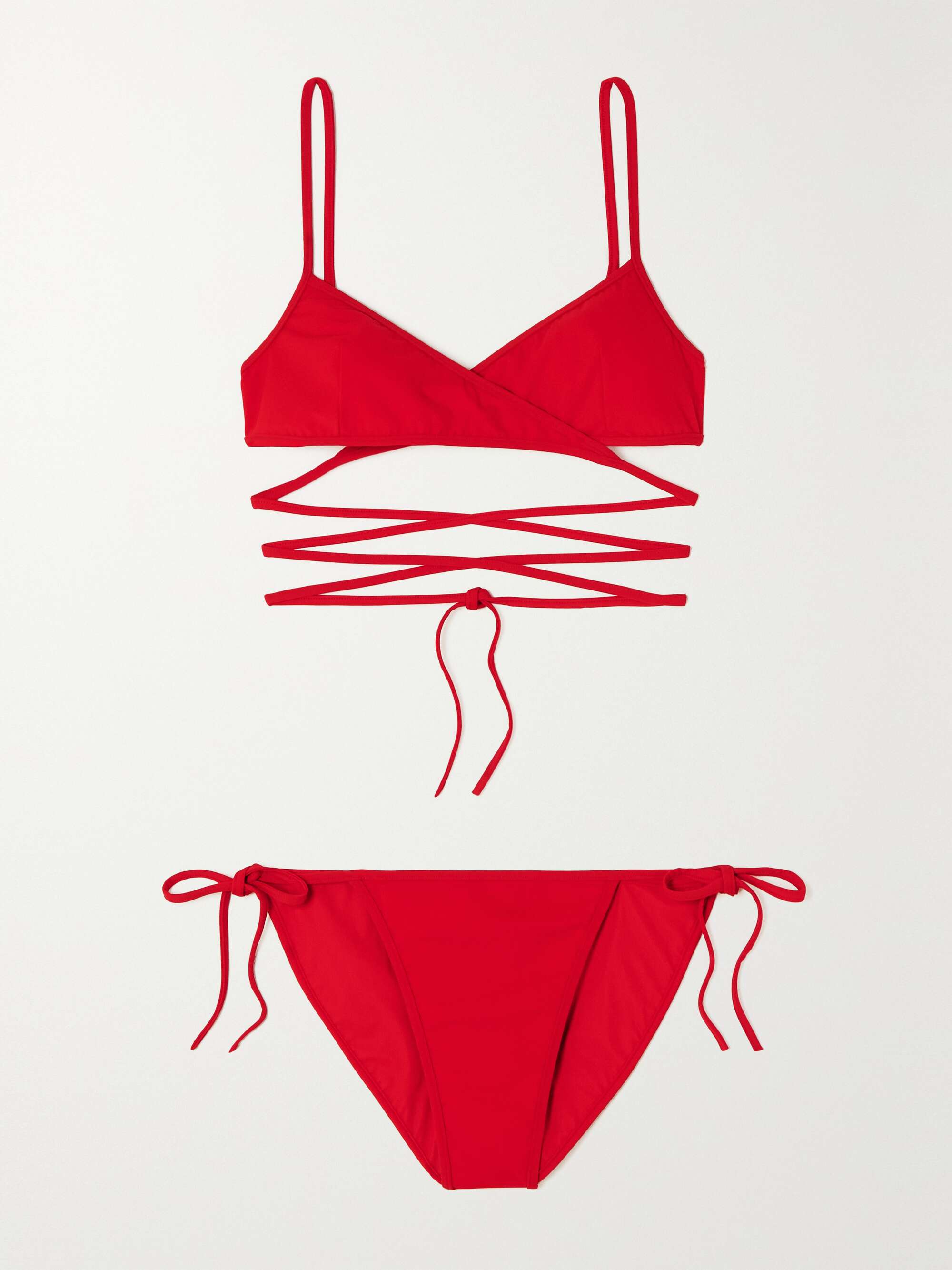 BALENCIAGA Tie-detailed stretch bikini | NET-A-PORTER