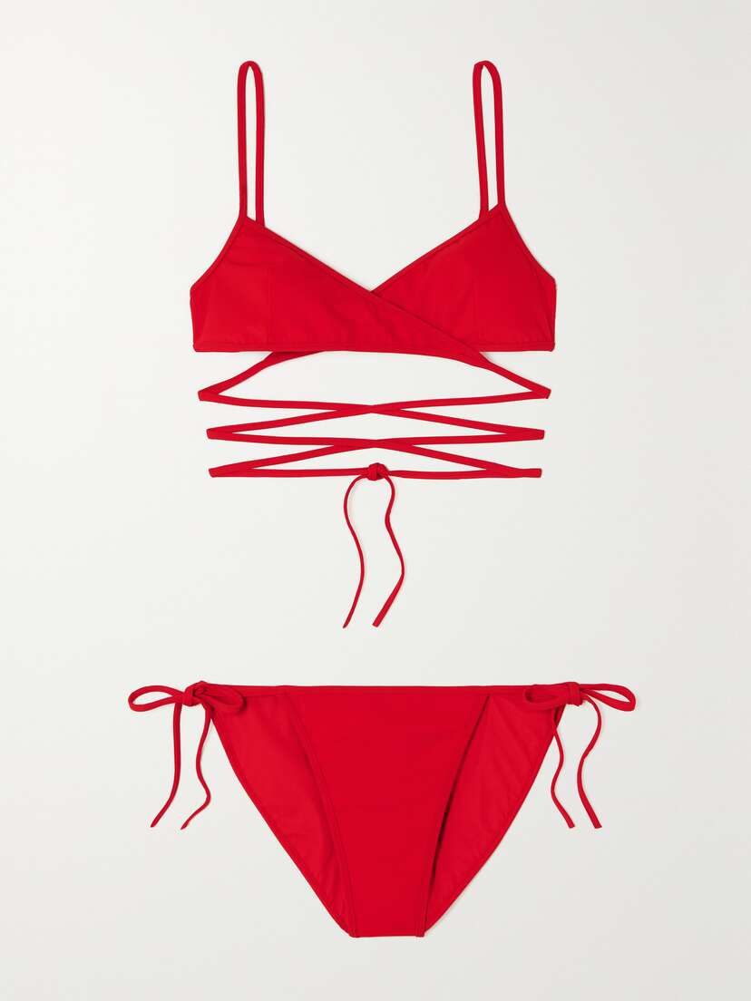 Balenciaga Tie-detailed Stretch Bikini