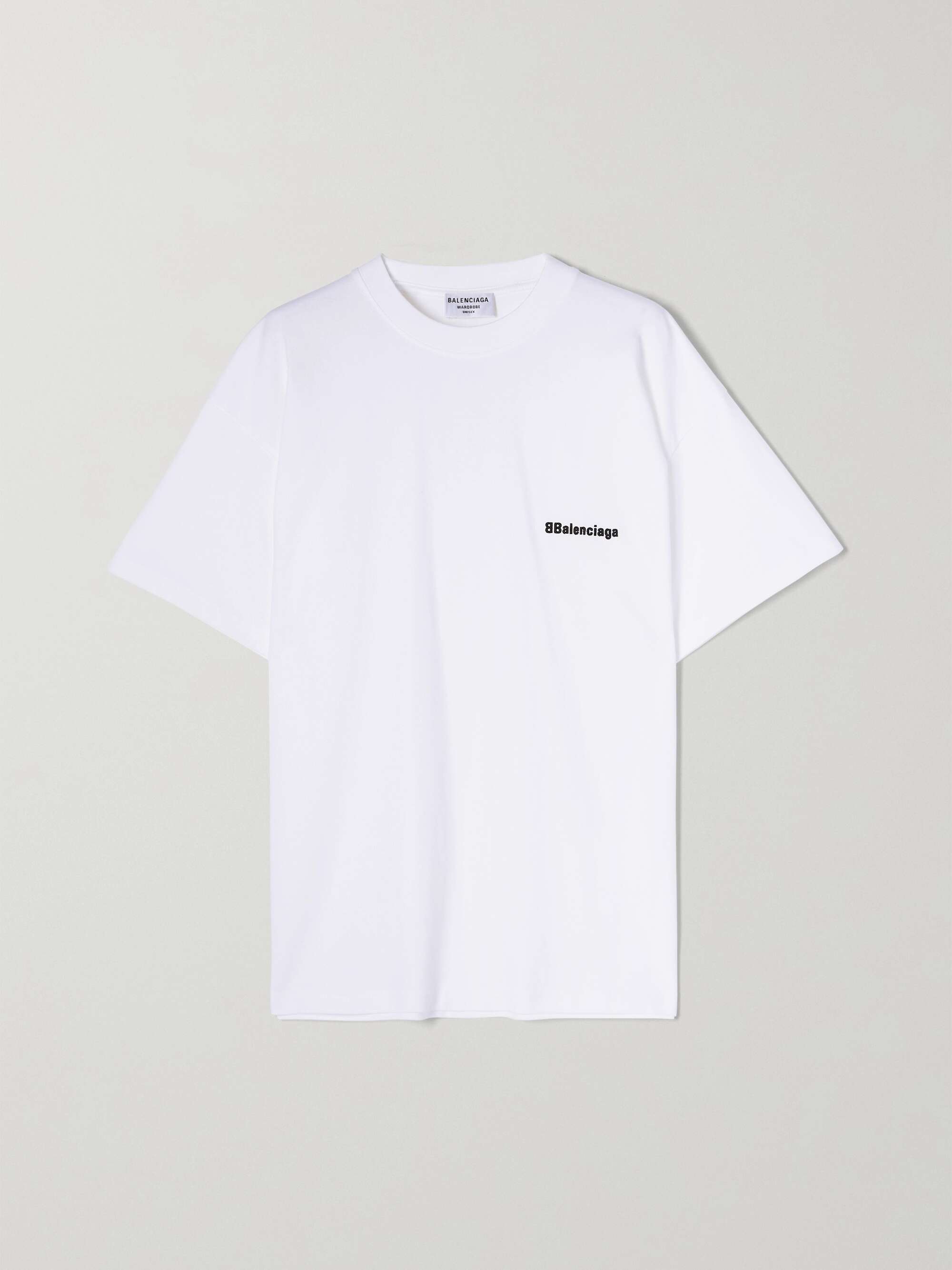 BALENCIAGA Embroidered cotton-jersey T-shirt | NET-A-PORTER