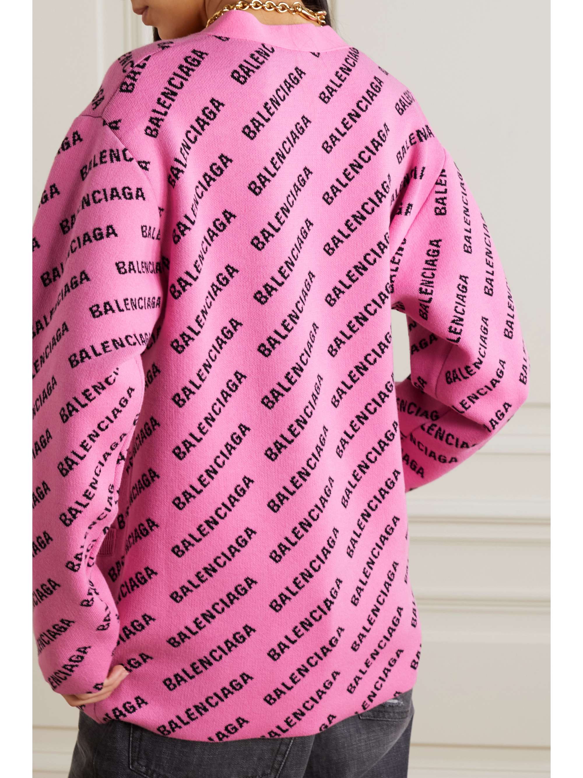 BALENCIAGA 嵌花针织开襟衫