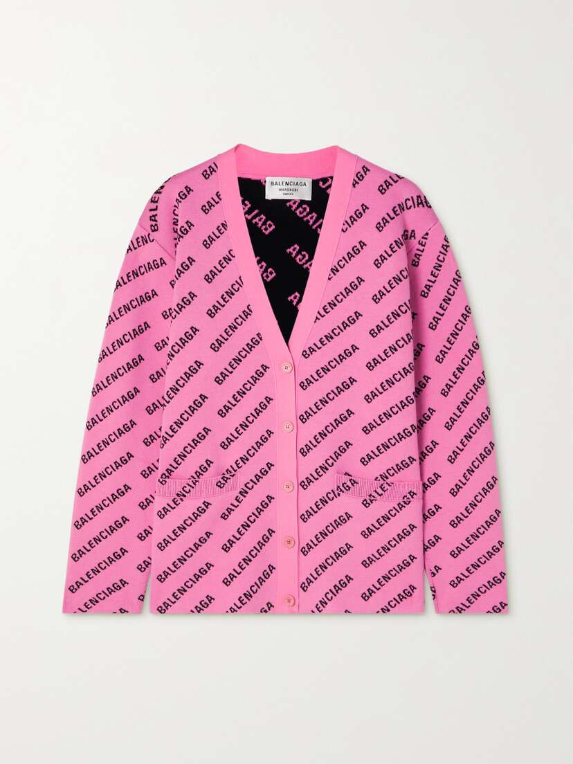 Balenciaga Intarsia-knit Cardigan