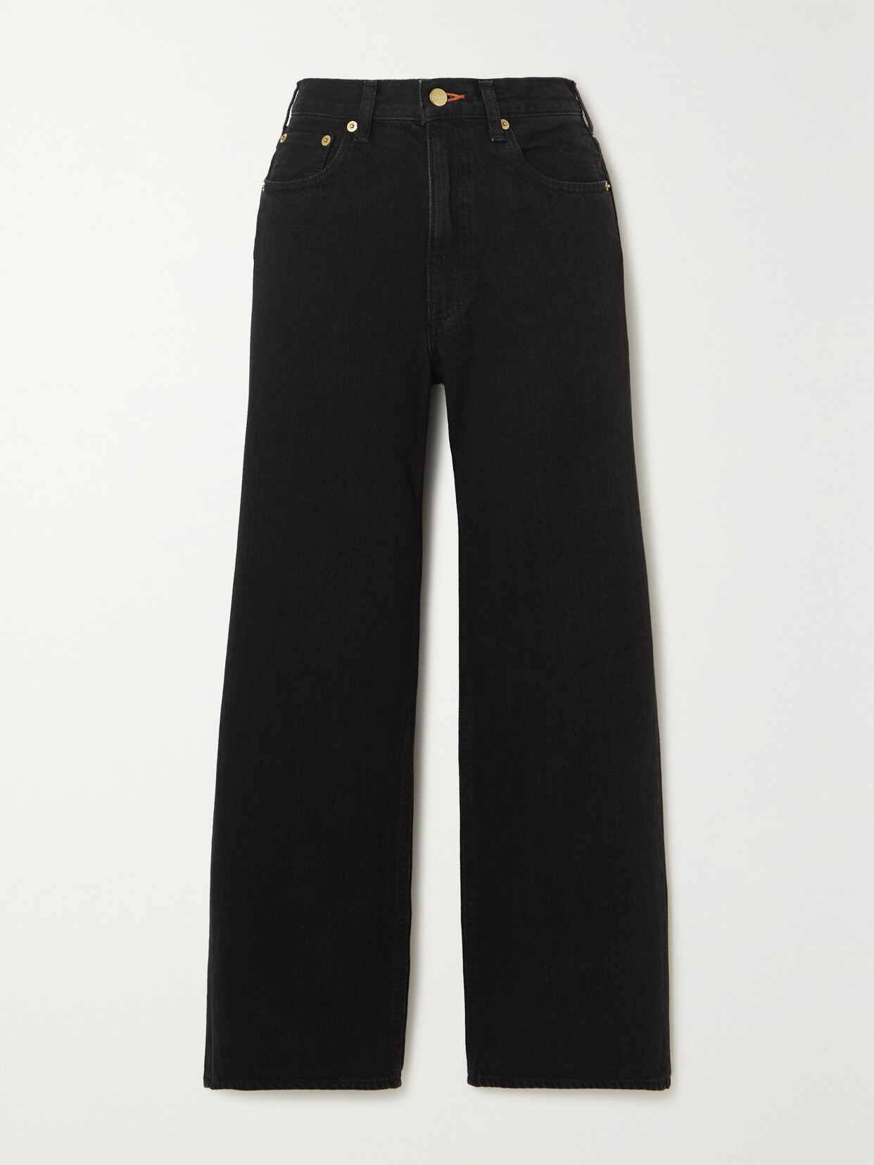 TU ES MON TRESOR The Amber Cropped High-rise Wide-leg Jeans