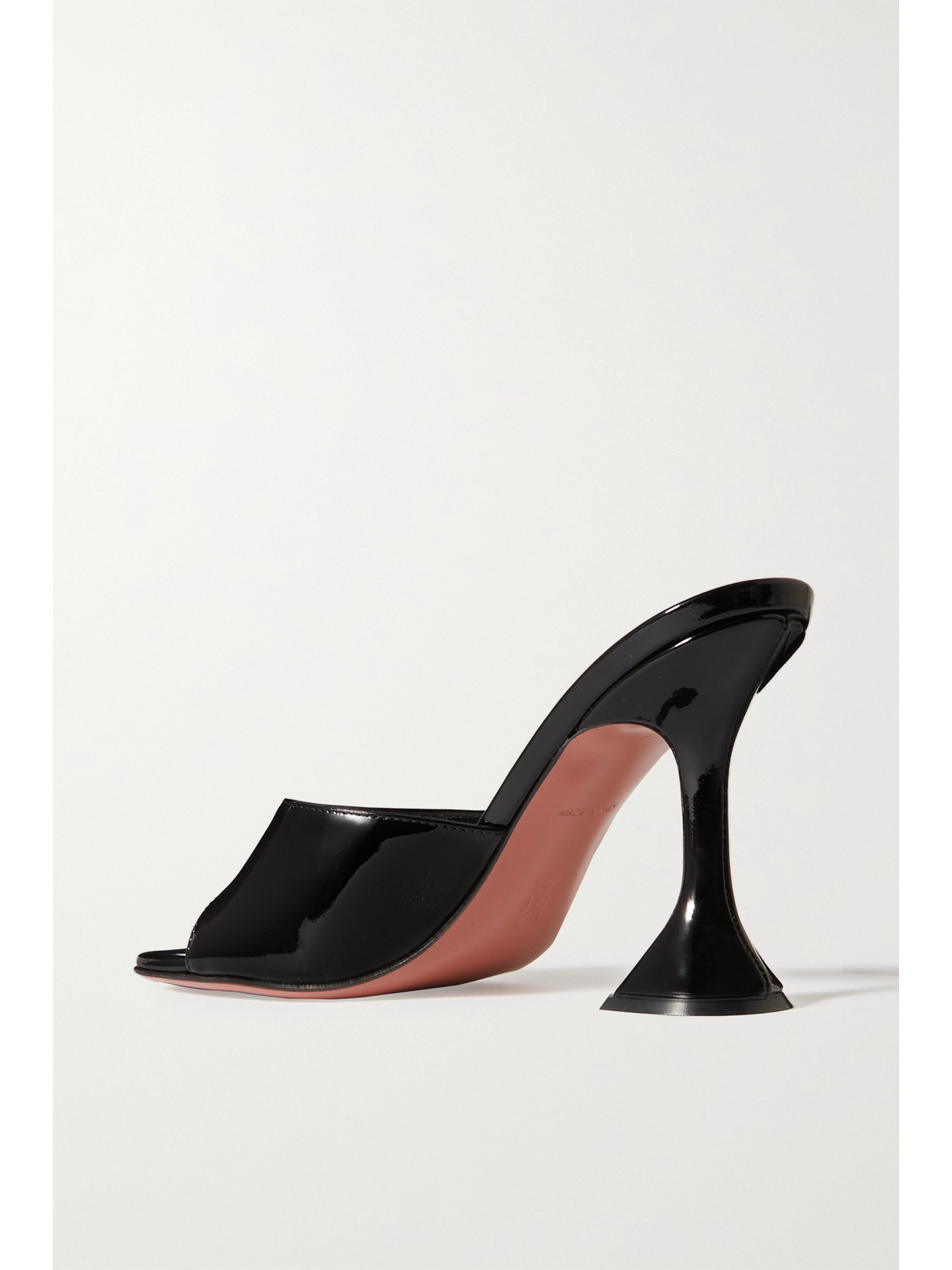 Amina Muaddi Lupita Patent-leather Mules In Black