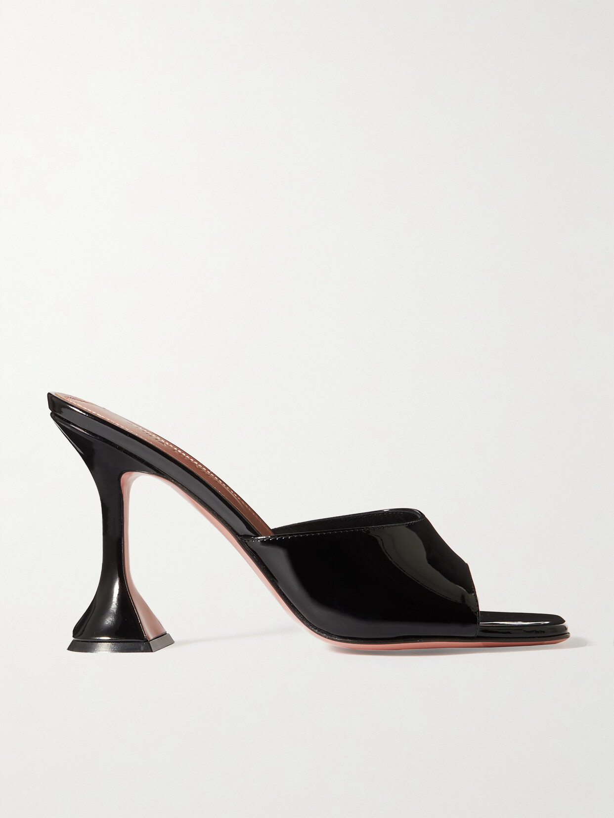 Amina Muaddi - Lupita Patent-leather Mules - Black