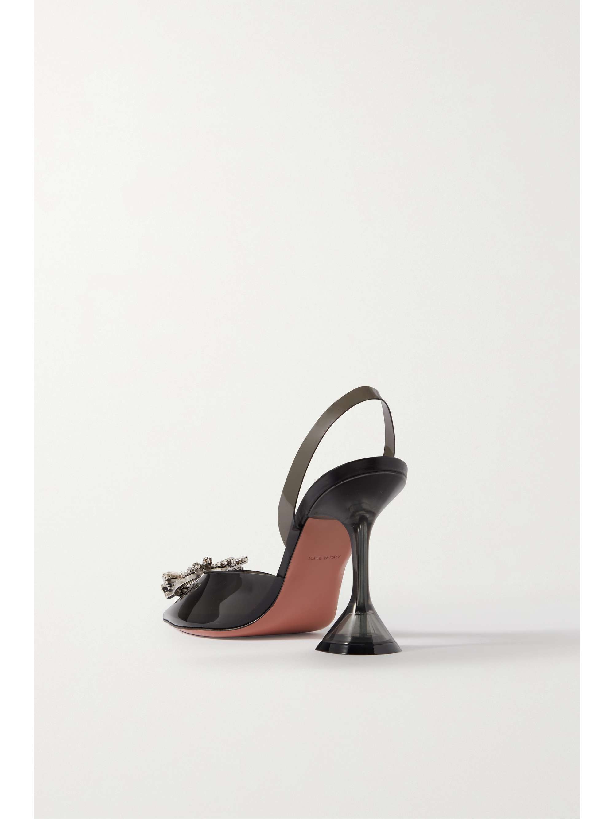 AMINA MUADDI Begum crystal-embellished PVC slingback pumps