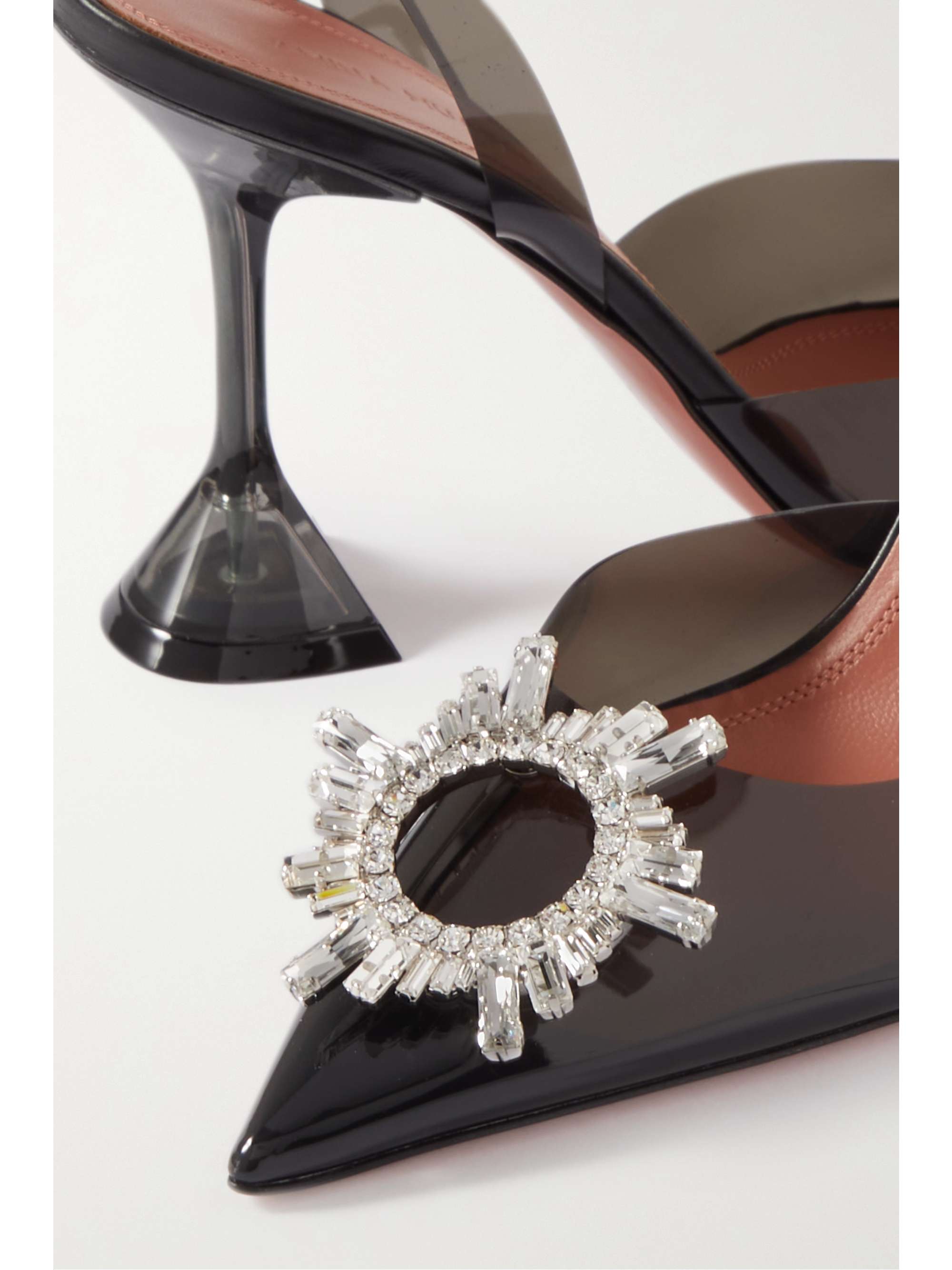 AMINA MUADDI Begum crystal-embellished PVC slingback pumps