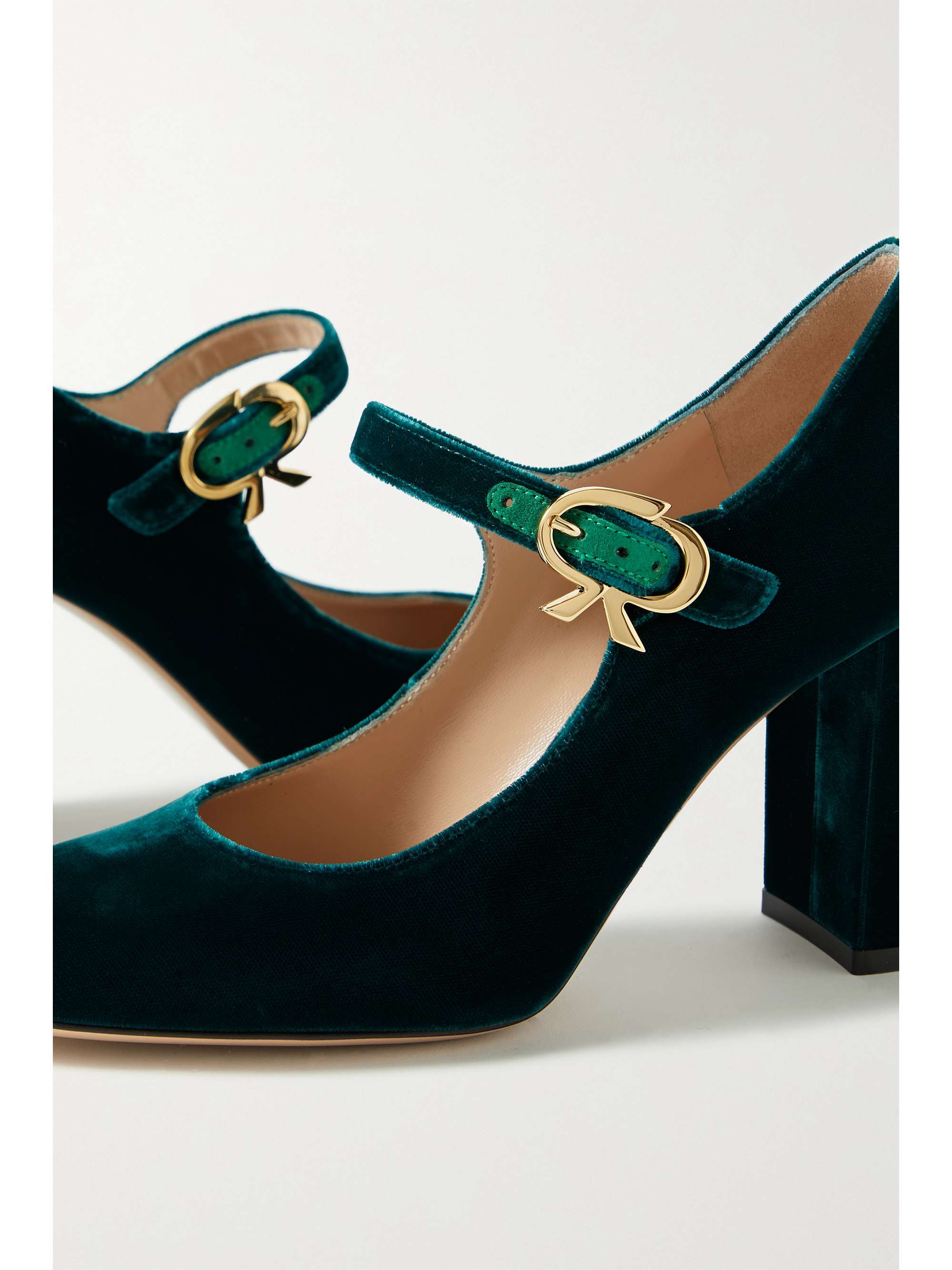 GIANVITO ROSSI 85 velvet Mary Jane pumps