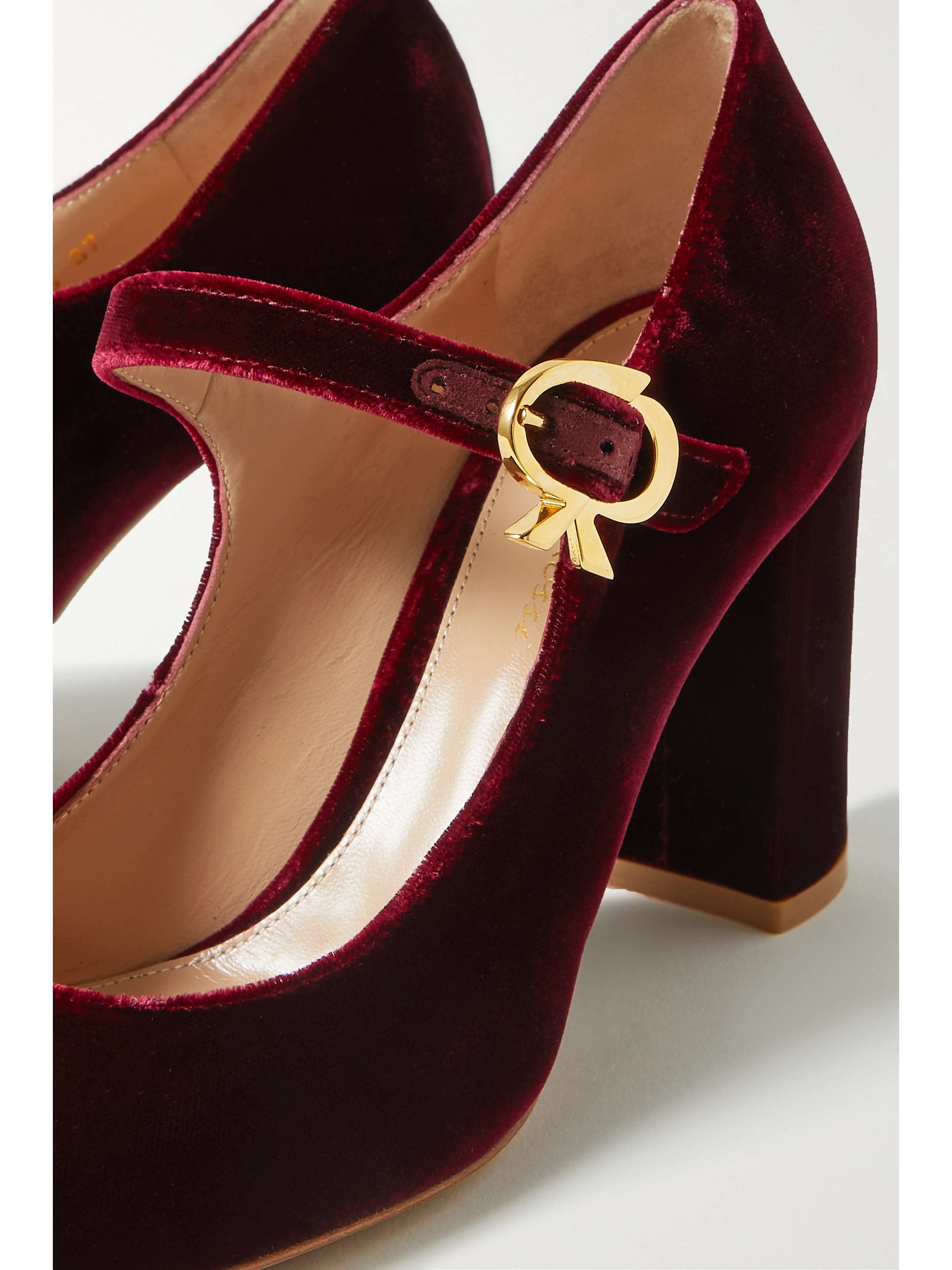 GIANVITO ROSSI 85 velvet Mary Jane pumps