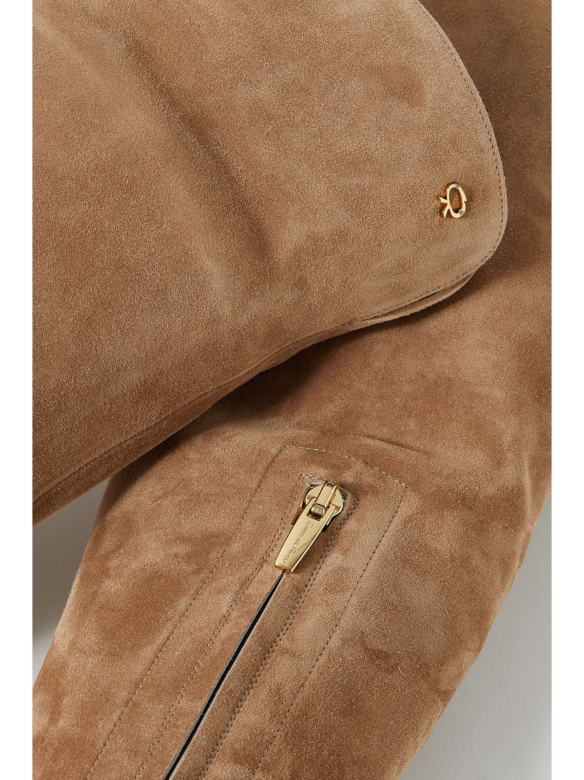 GIANVITO ROSSI 85 suede over-the-knee boots