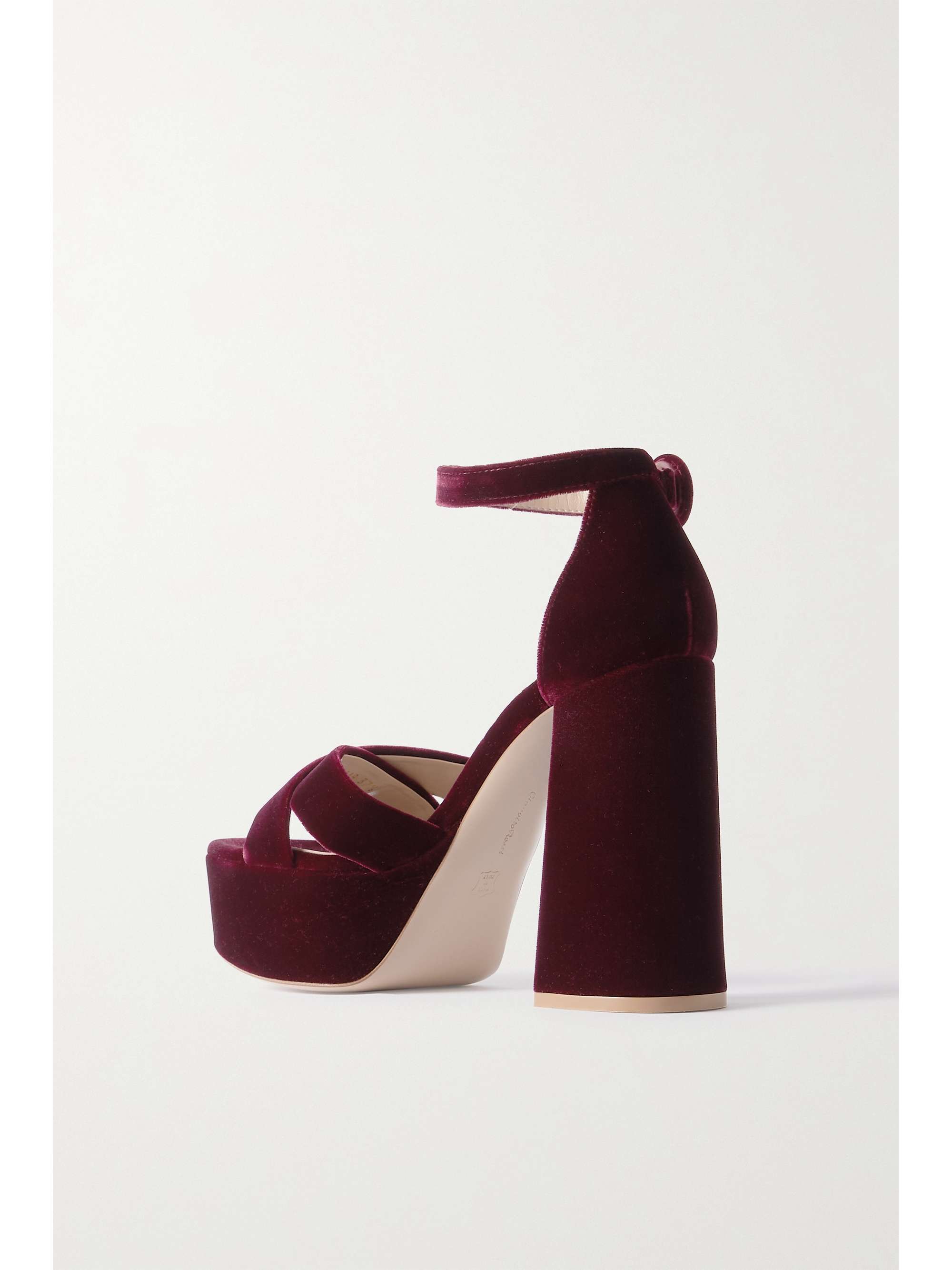 GIANVITO ROSSI Sheridan 110 velvet platform sandals
