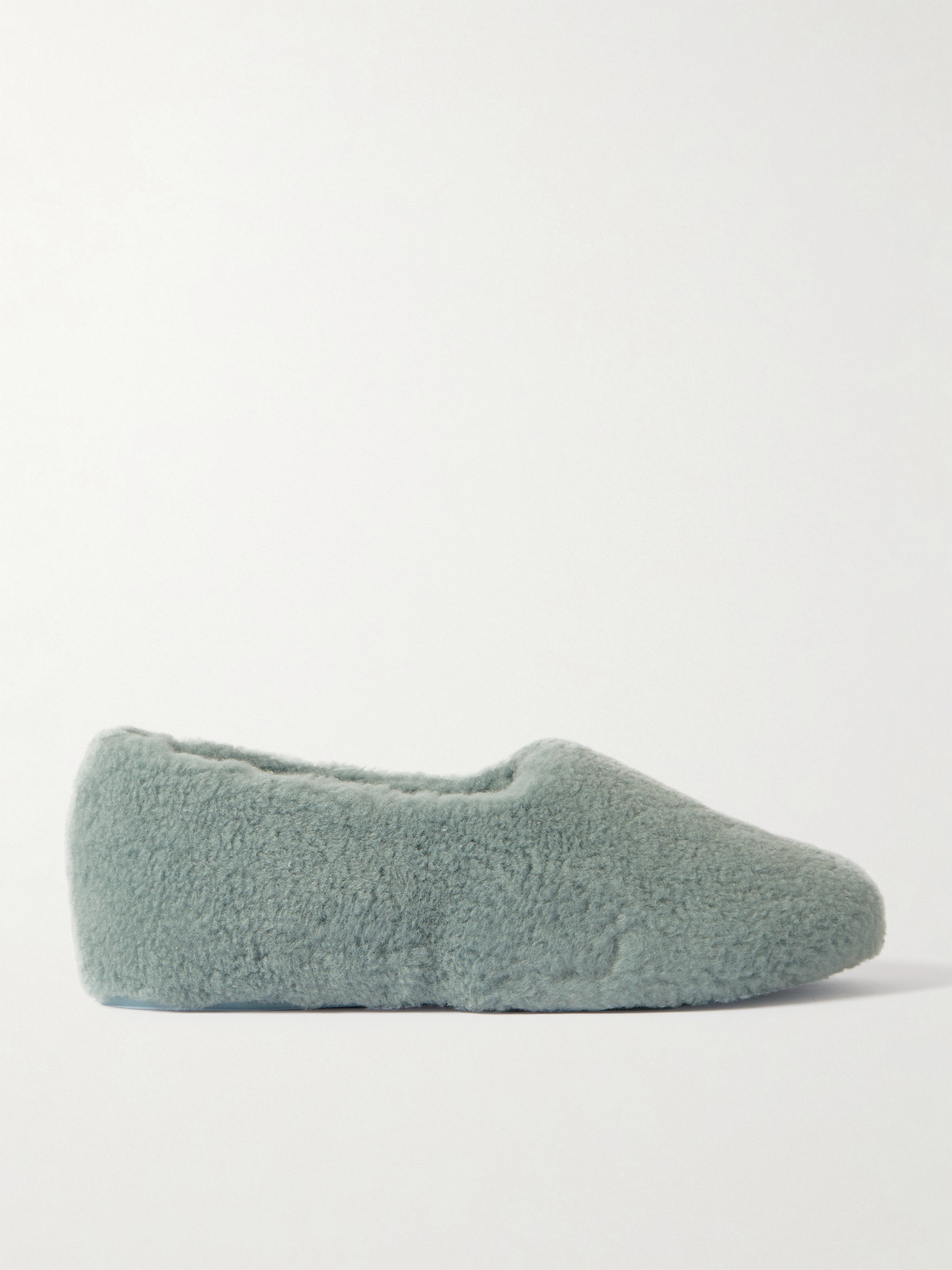 Loro Piana Wintercozy Faux Shearling Slippers In Grey